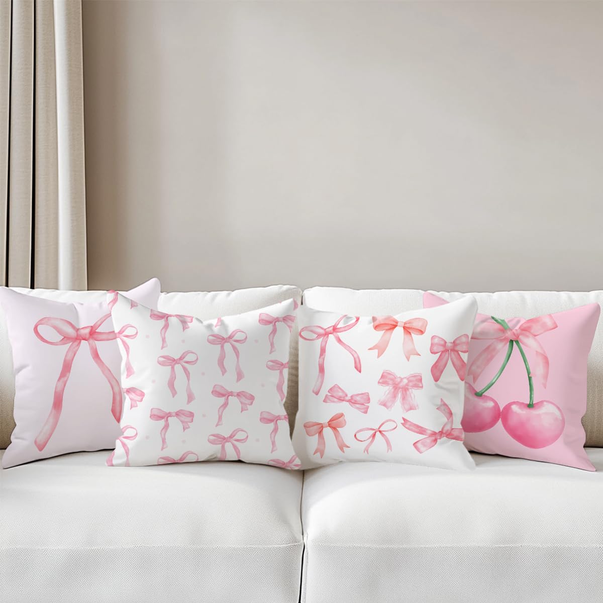 4 PCs Lemon Decor Pillow Covers 18x18, Italian Gifts Throw Pillow Covers | Italy Lemon Pillow Cases Decorative Pillow Protectors Living Room Bedroom Office Home Decor for Cushion Car Bed BST202