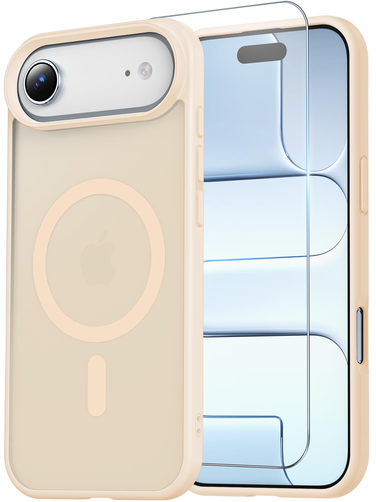 for iPhone 17 Pro Max Case Clear with Screen Protector, Compatible with Magsafe, Anti-Yellowing, Military-Grade Protection, Shockproof Slim Magnetic Phone Case Cover, Black WN420