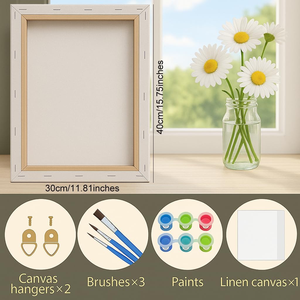 Food & Drink Paint by Numbers Kit for Adults - DIY Pepperoni Pizza and Drink Table Painting on Canvas 12x16 Inches, Acrylic Paint Set, Suitable for Beginners, Art for Kitchen Decor or Gifts BST326H