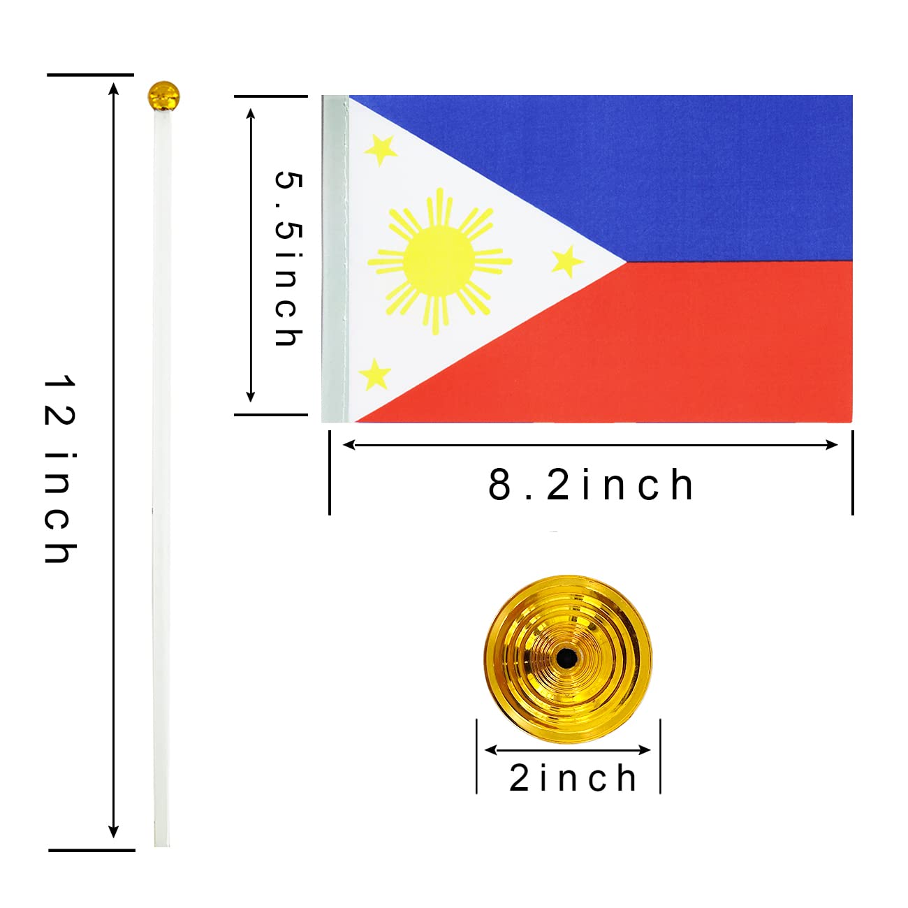 WXTWK 12 Pack Korea Flag Korean Desk Flag Small Mini Korean Table Flags With Stand Base,Home Office Festival Events Celebration Decorations BST202
