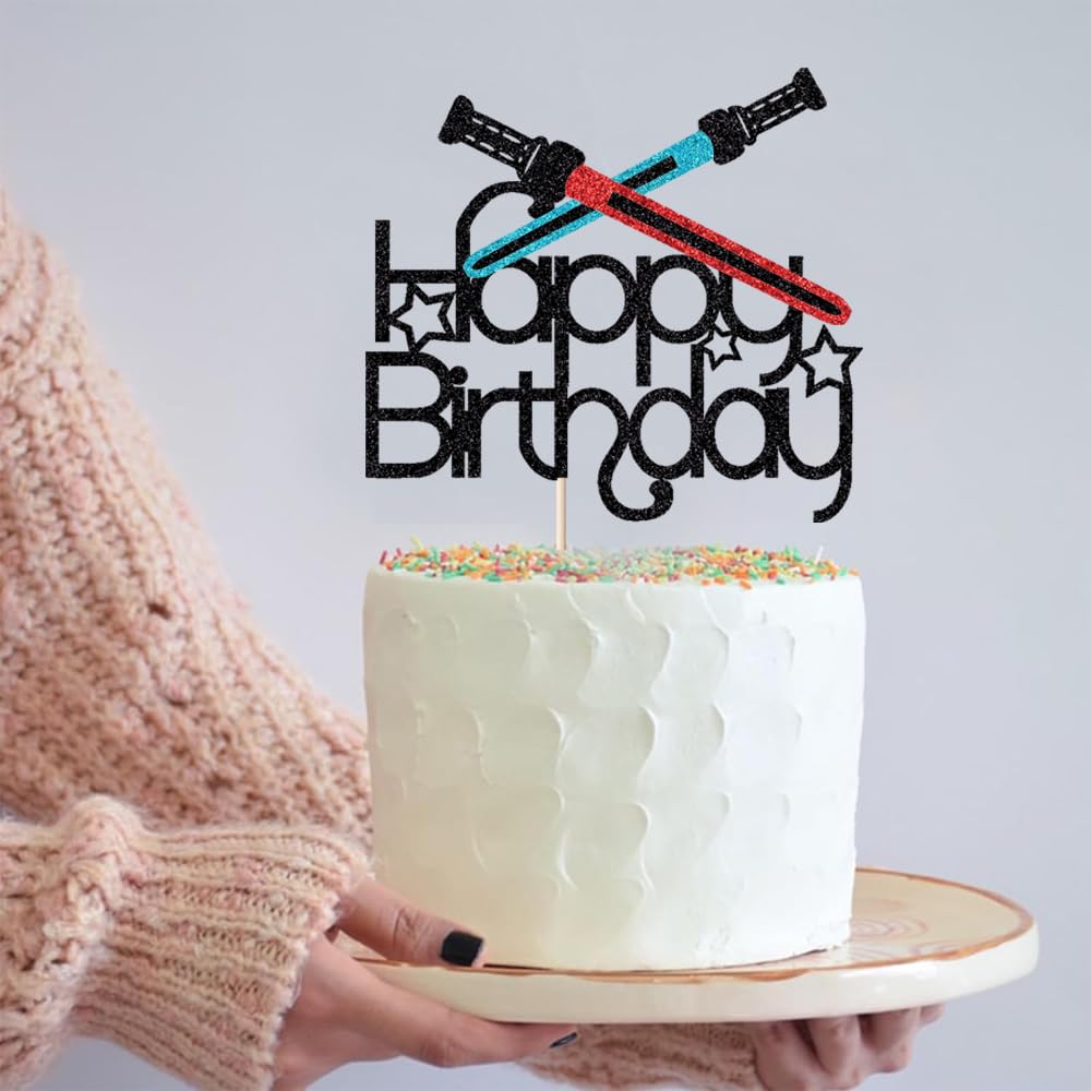Music Happy Birthday Cake Topper，Roll Music Cake Decor Hip Hop Dancing Ball Cake Decorations，Guitar Note Birthday Party Supplies BST220