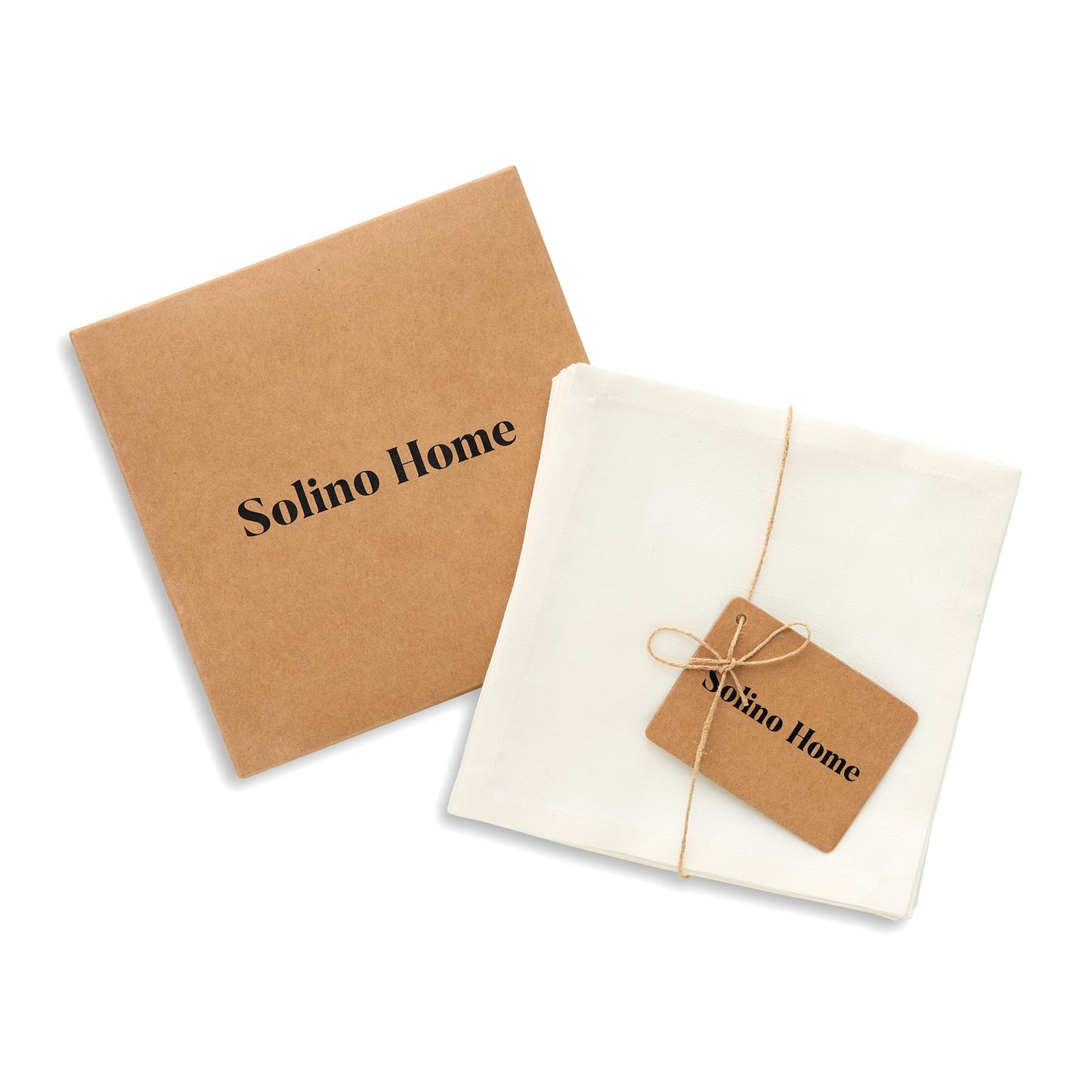 Solino Home Cotton Linen Cocktail Napkins Black, Dru 6 x 6 in, Set of 12 | Small Cloth Napkins for cocktails, coasters and appetizer serving | soft cotton linen weave, artisan crafted | fully washable BST326SOLH