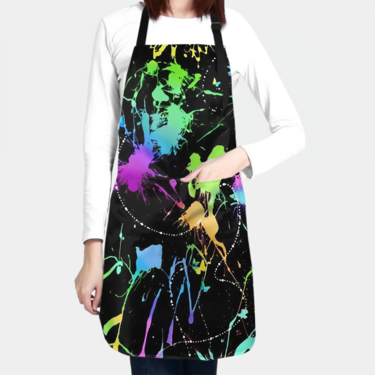 Giwawa Unisex Adult Apron Waterproof Stain Resistant Kitchen Cooking Apron with 2 Pockets for BBQ Grill Painting BST326H