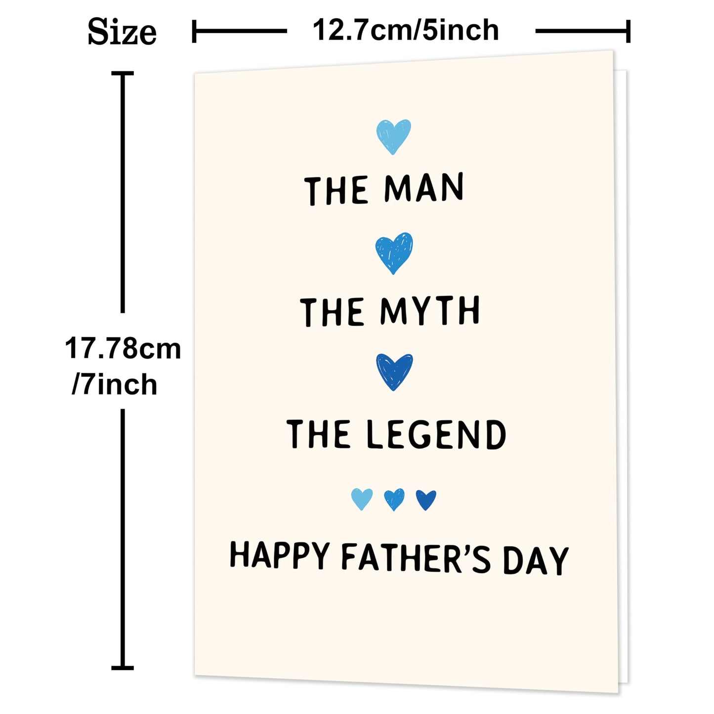 Fathers Day Card,Fathers Day Cards Gifts Decorations for Dad from Daughter Son,Happy Father's Day Cards Gifts Ideas with Envelope,Funny Sweet Dad Card BST220