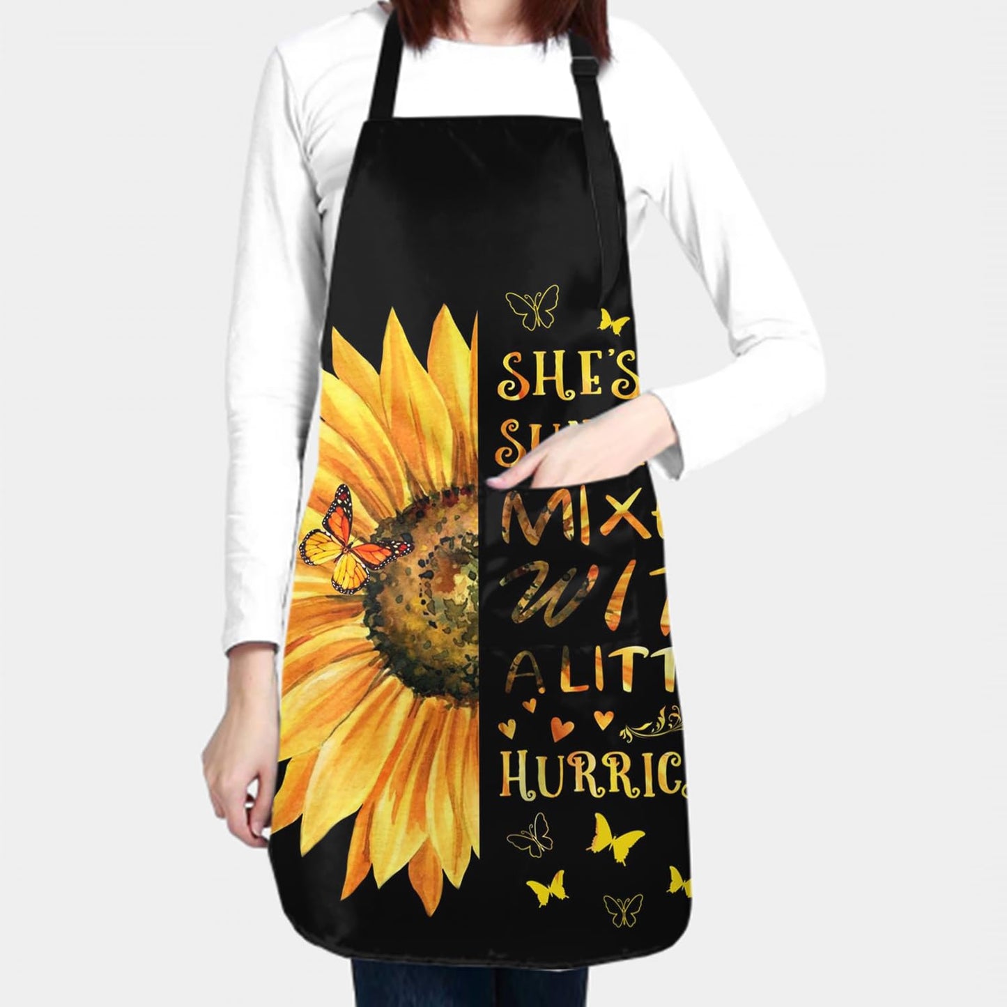 Giwawa Unisex Adult Apron Waterproof Stain Resistant Kitchen Cooking Apron with 2 Pockets for BBQ Grill Painting BST326H