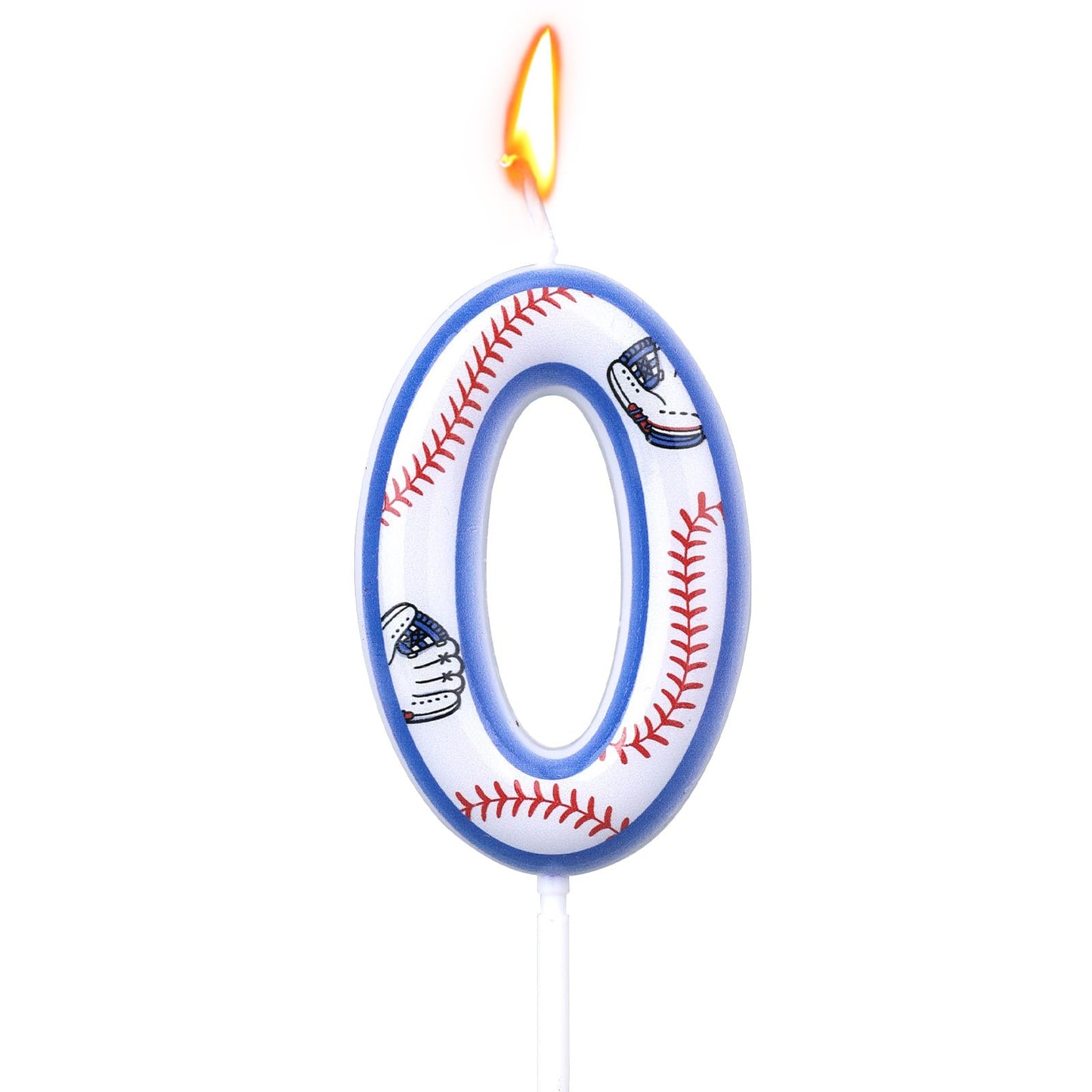 Baseball Birthday Candles, Baseball Themed Cake Topper for Boys Girls Number Candle for Sport Party Decorations & Supplies (Number 6) BST220