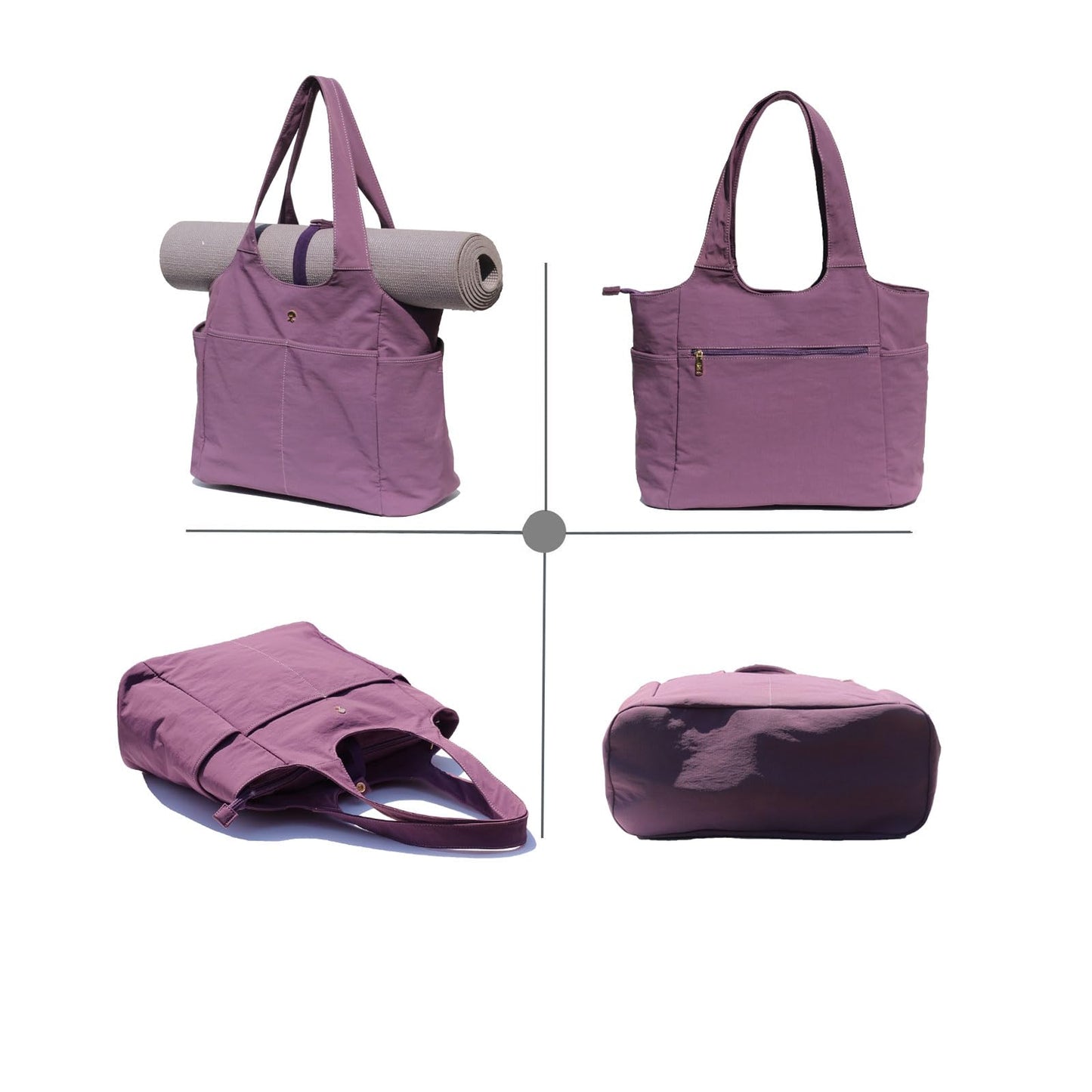 ESVAN Yoga Tote Bag Mat bag Women Shoulder Bags Carryall Tote for Travel Office Workout Gym Nurse Beach BST326H