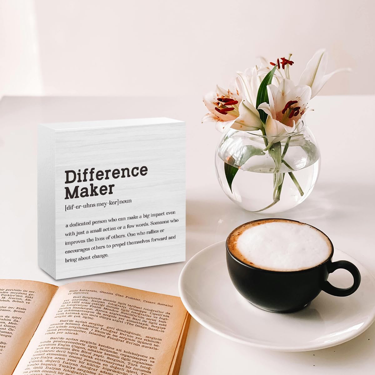 Inspirational Motivational Gifts Employee Appreciation Gifts Wood Box Sign | Daily Affirmations for Women, Little Reminders You are Enough Wooden Box Desk Decorative Sign for Office Desk Table Shelf BST202