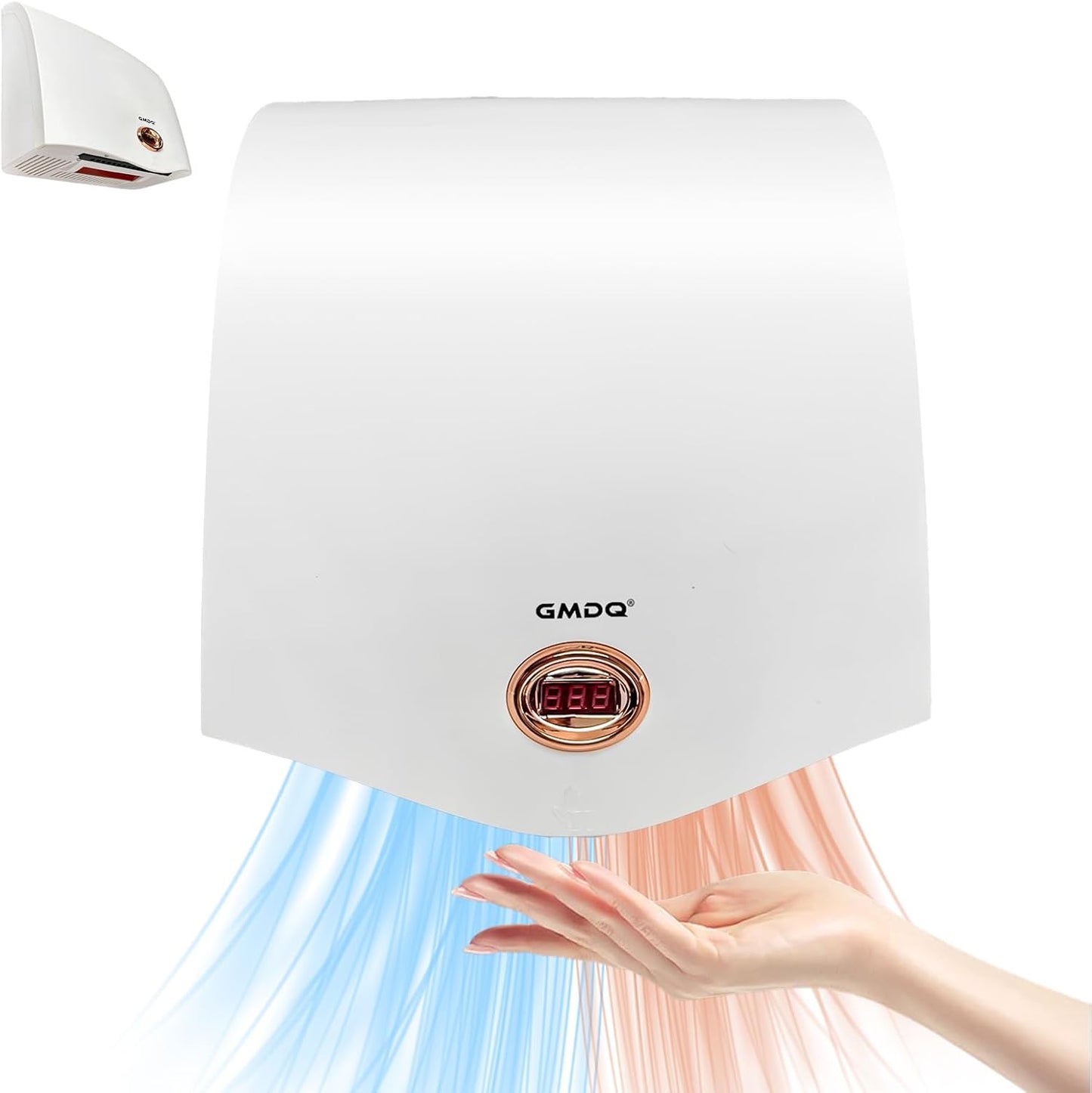 1600W Powerful Hand Dryers for Bathrooms Commercial, Electric Hand Dryer Touchless, Extra Quiet Low Noise(40db), Wall Mounted Type DD1210