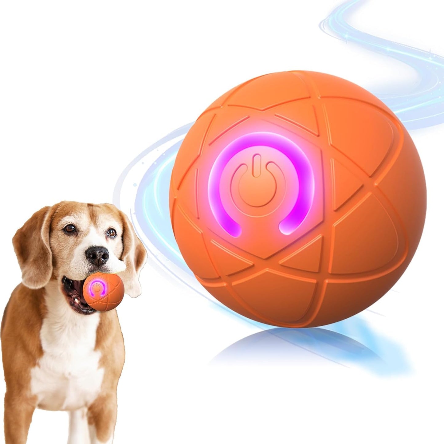 IRIDESCENT Interactive Dog Toys Dog Balls Activated Automatic Rolling Ball for Puppy Small Medium Dogs Smart Jumping Automatic Moving Bouncing and Rotating Ball Vibrating Keep Them Busy WN420