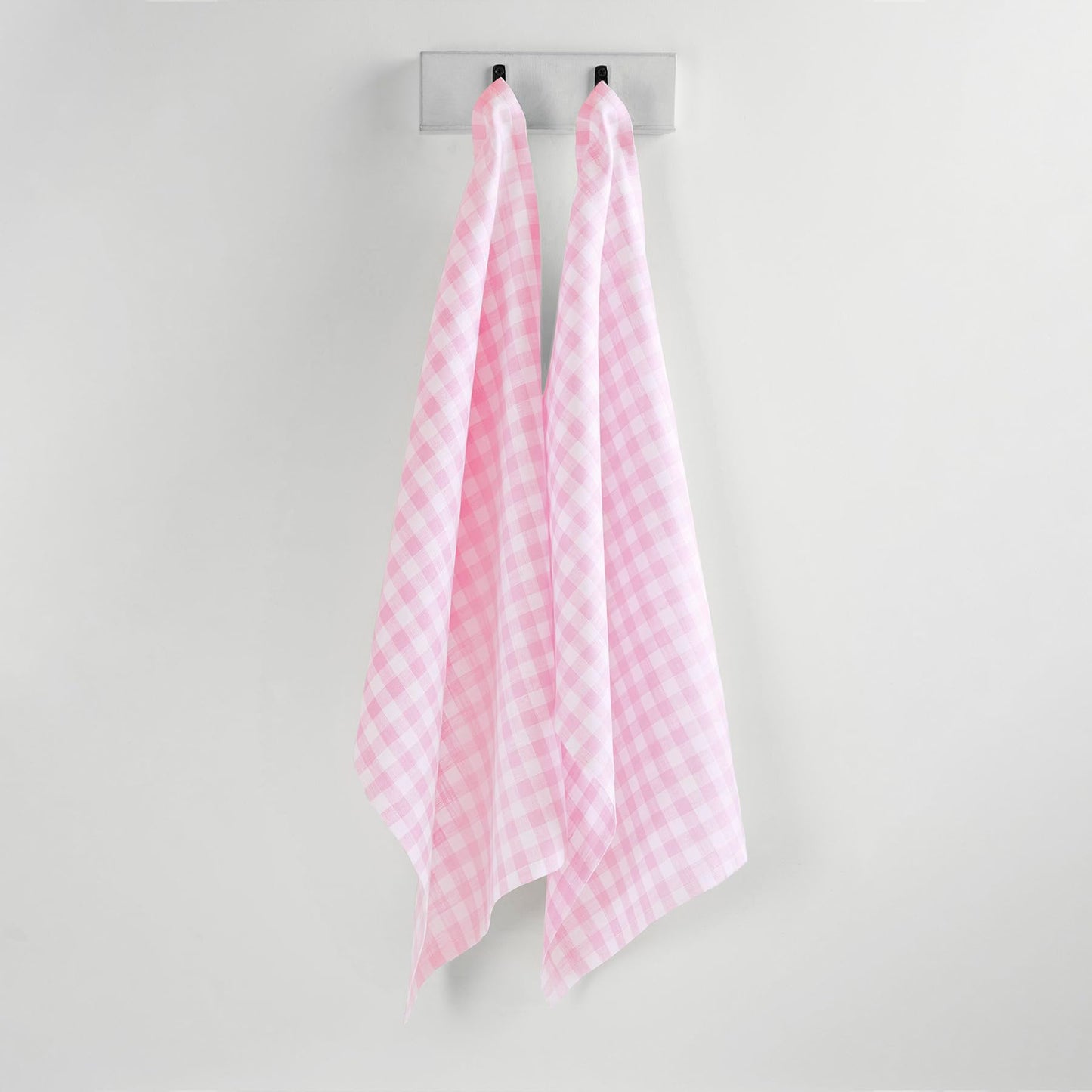 Solino Home 100% Linen Tea Towels Blue Bell Check, 16.5 x 26.5 in, Set of 2 | Buffalo Check Tea Towels absorbent and quick drying; buffalo checkered weave, mitered corners; Pure Linen; OEKO-TEX Certified BST326SOLH