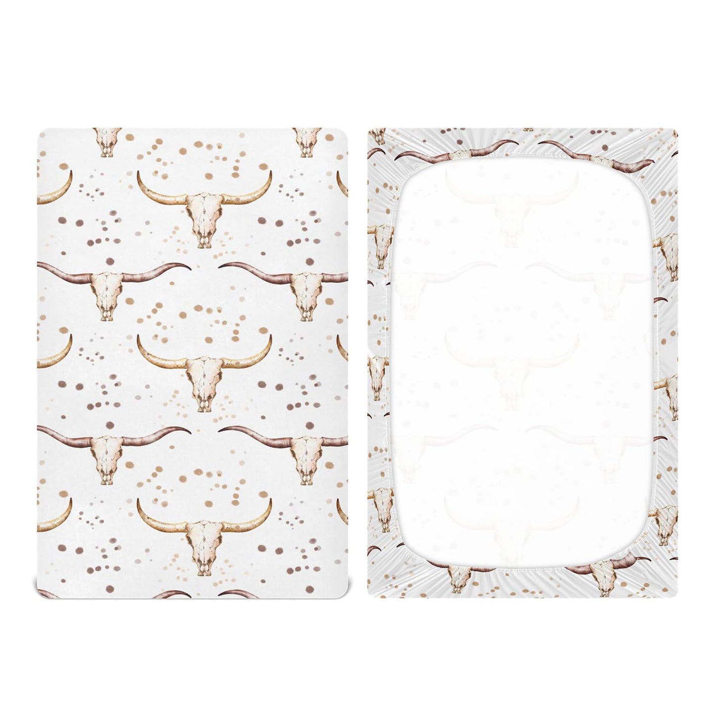 VIGTRO Vintage Duck Hunter Baby Crib Sheets for Boys Girls, Breathable Soft Fitted Crib Playard Sheets Baby Mattress Sheet, M 52x28x9in BST220