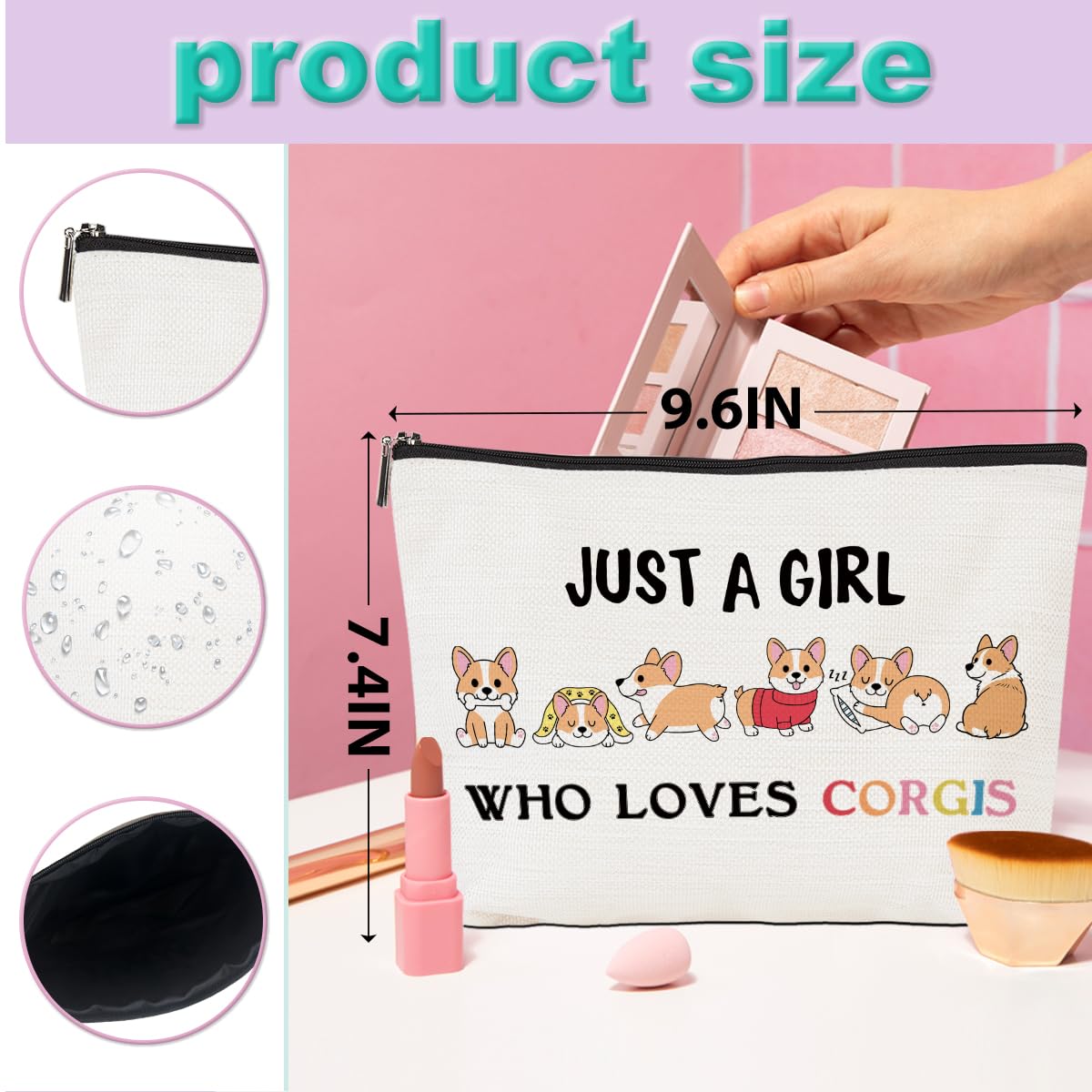 Funny Cat Gifts Makeup Bag Cat Gifts for Girls Cats Lover Cosmetic Bag | Cat Mom Gifts Cat Stuff Cosmetic Bag Toiletry Bag Zipper Pouch for Girls Female Sister Daughter Birthday Friendship BST202