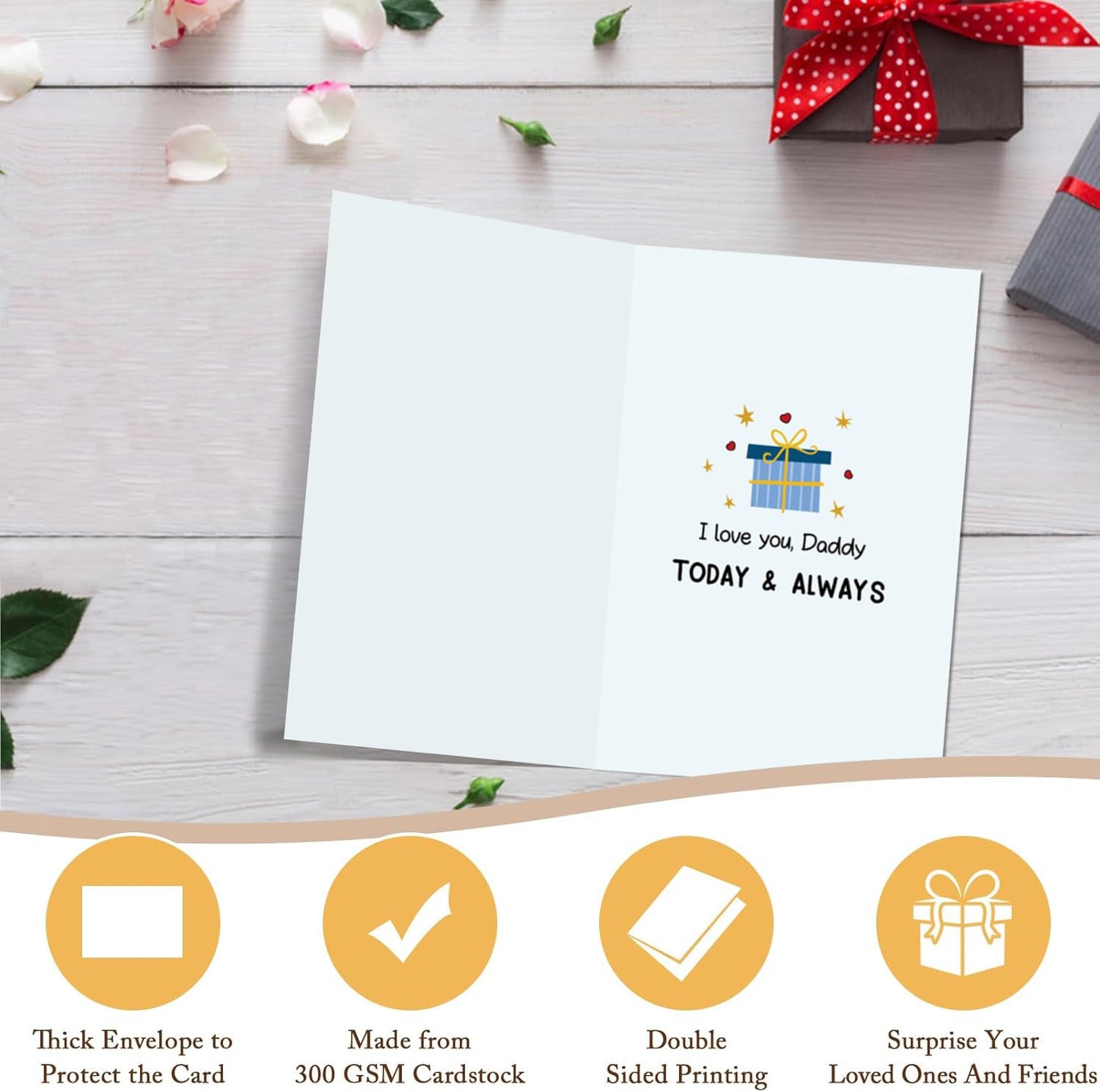 Funny Fathers Day Card for Dad Daddy Bonus Dad, Cute Cards for Fathers Day, Father's Day Cards from Son Daughter, Father's Day Cards Gift For Men Him BST202