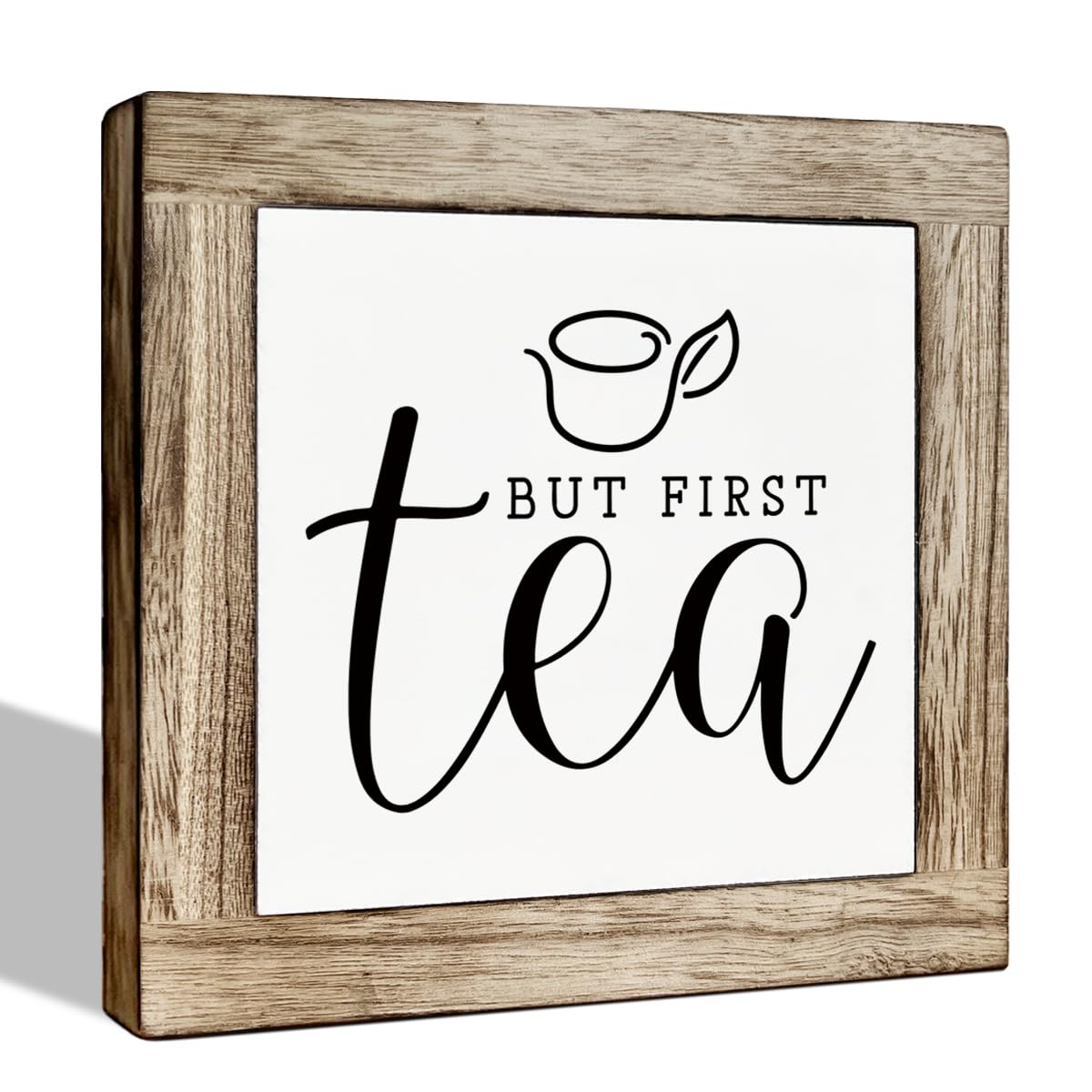 Funny Wooden Coffee Bar Decor Sign, Bar Decorations, in the Morning When Rise Give Me Jesus (and Coffee), Cafe Table Top Shelf Accessories, Cafe Signs Decor 5.9x5.9 Inches BST202