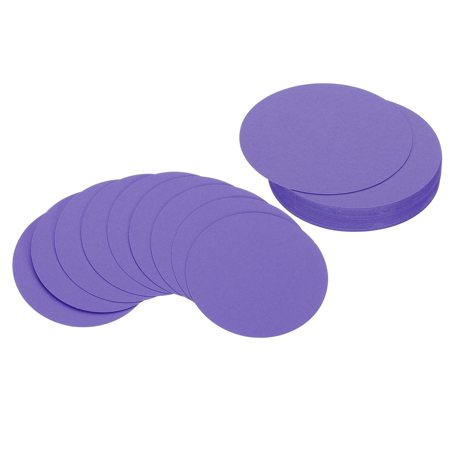 PATIKIL 4inch Circle Card Stock, 50Pcs Round Shape Cutouts Paper Thick Cardstock Coaster for DIY Craft Projects Classroom Bulletin Board Decor, Sky Blue BST326L