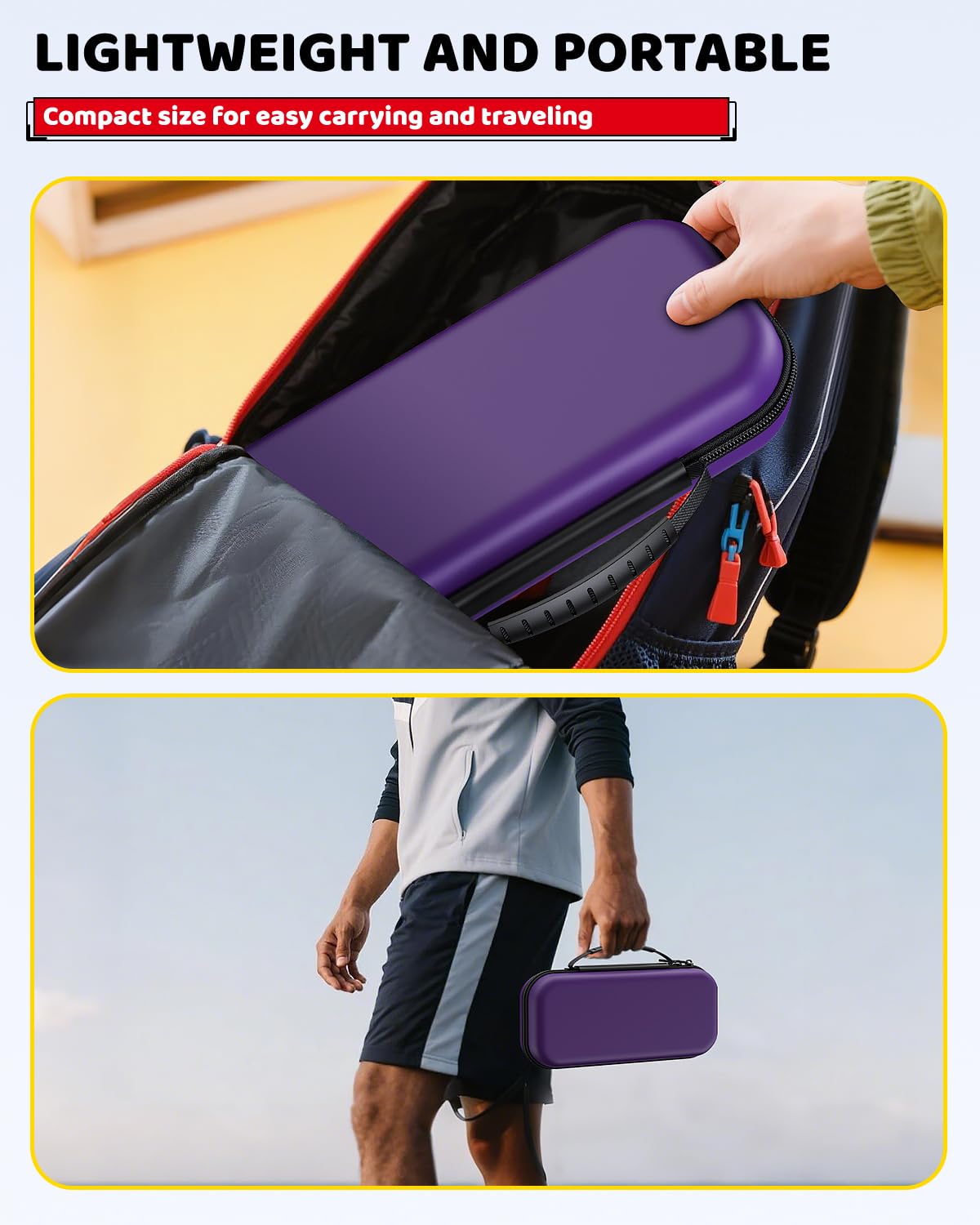 Klipdasse Switch 2 Carry Case for Nintendo Switch 2/1/OLED, Hard Shell with Soft Lining, 10 Game Card Slots, Silicone Handle, for Switch 2 Slim Case 2025 (Blue) WN420