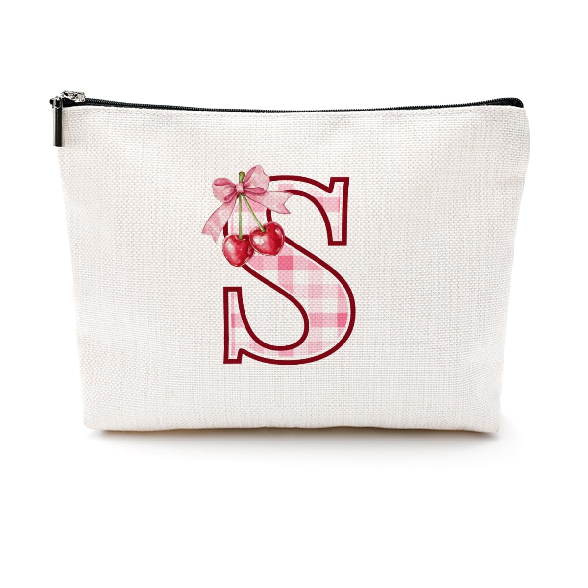 Soccer Gifts Initial Makeup Bag Soccer Girl Gifts Cosmetic Bag Letter D | Monogrammed Zipper Pouch Soccer Accessories for Girls Women Player Coaches Friend Graduation Birthday Gifts BST202