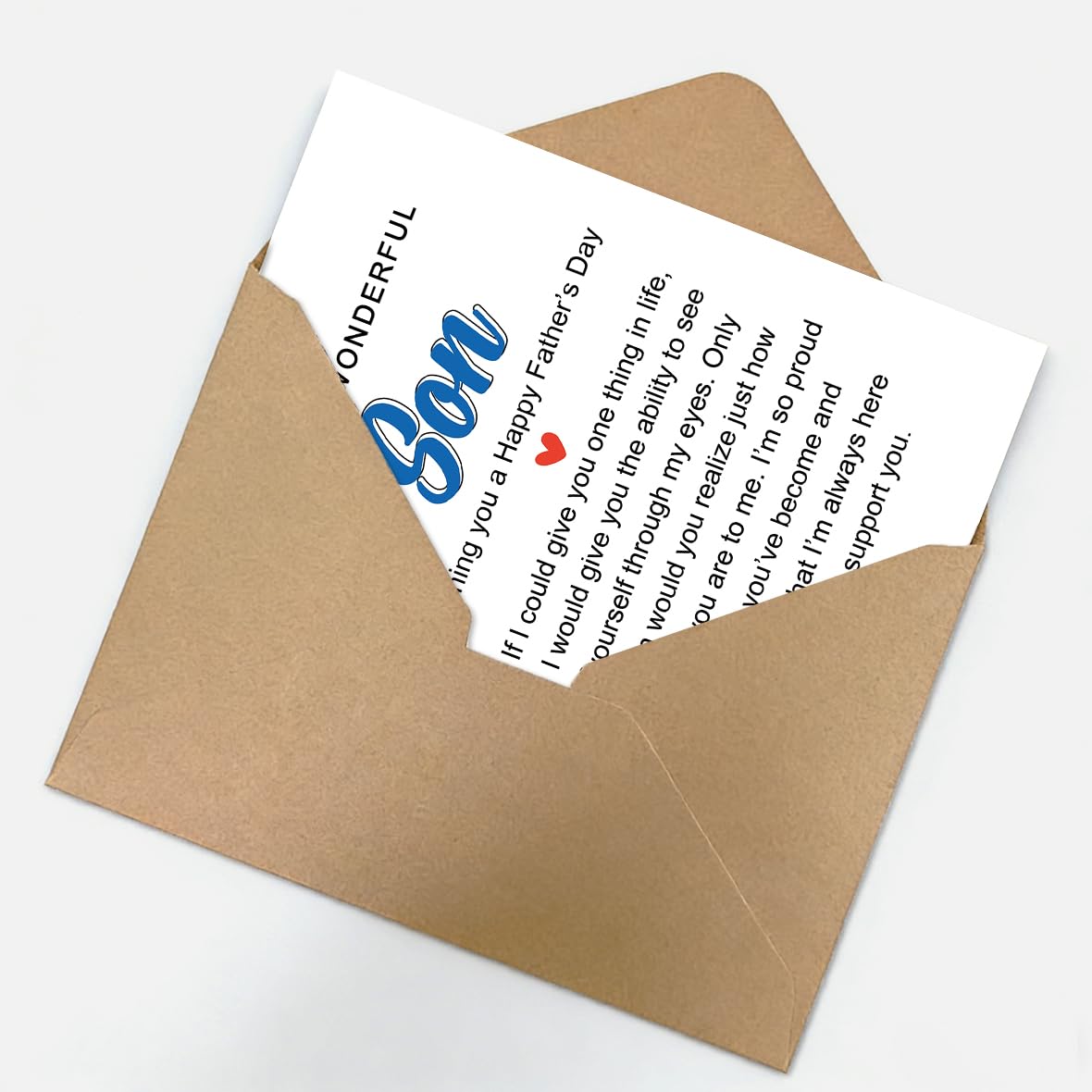 Funny Fathers Day Card for Dad, Fathers Day Gift for Dad, with Kraft Envelope and Gold Seal Sticker BST220