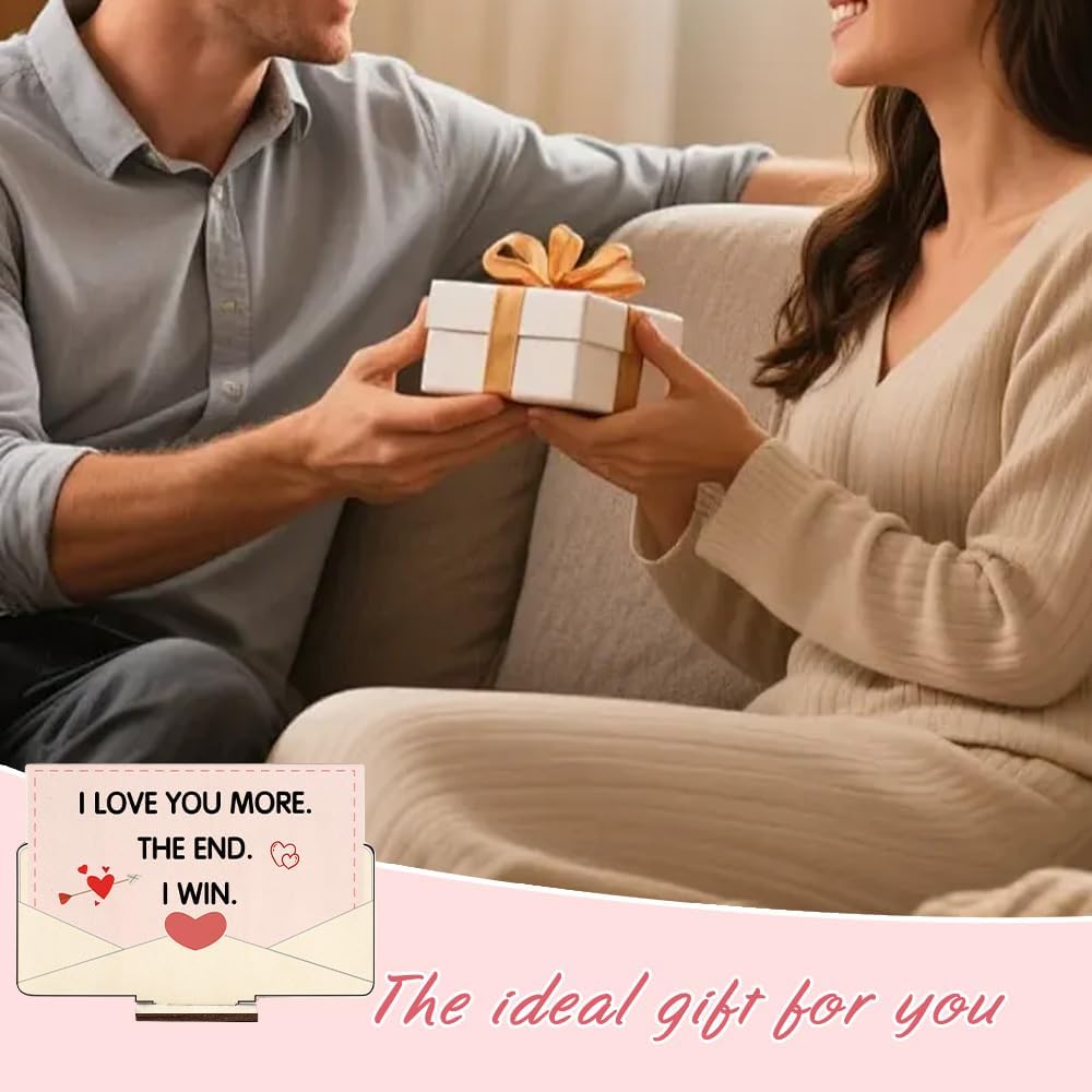 Wife Valentines Day Gifts Wooden Ornament Cute Couples Gift Ideas Gifts Boyfriend Birthday Gift Ideas for Husband Girlfriend Lesbian Gay Unique Engagement Gift Wedding Anniversary Presents Christmas BST220