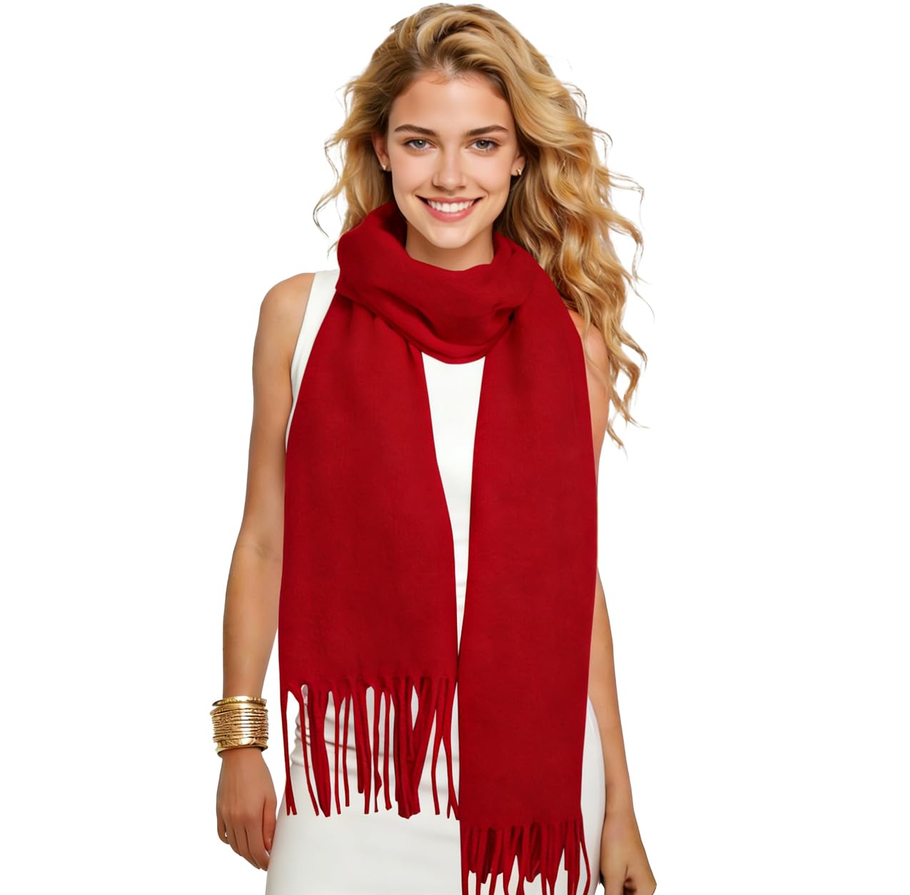 Winter Soft Long Scarf, Pashmina Shawls and Wraps, Warm Large Scarves for Men Women Evening Dress Wedding WN420