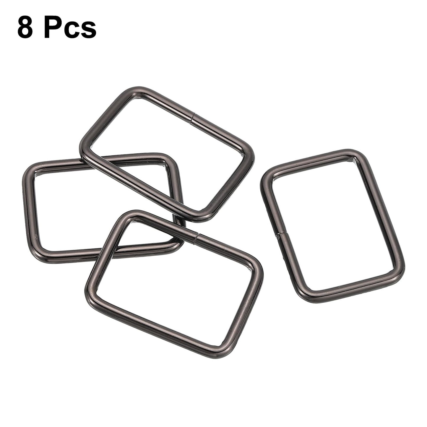 uxcell Metal Rectangle Ring, Metal Rectangular Buckle Webbing Strap Fastener for Belt DIY Accessories BST326L