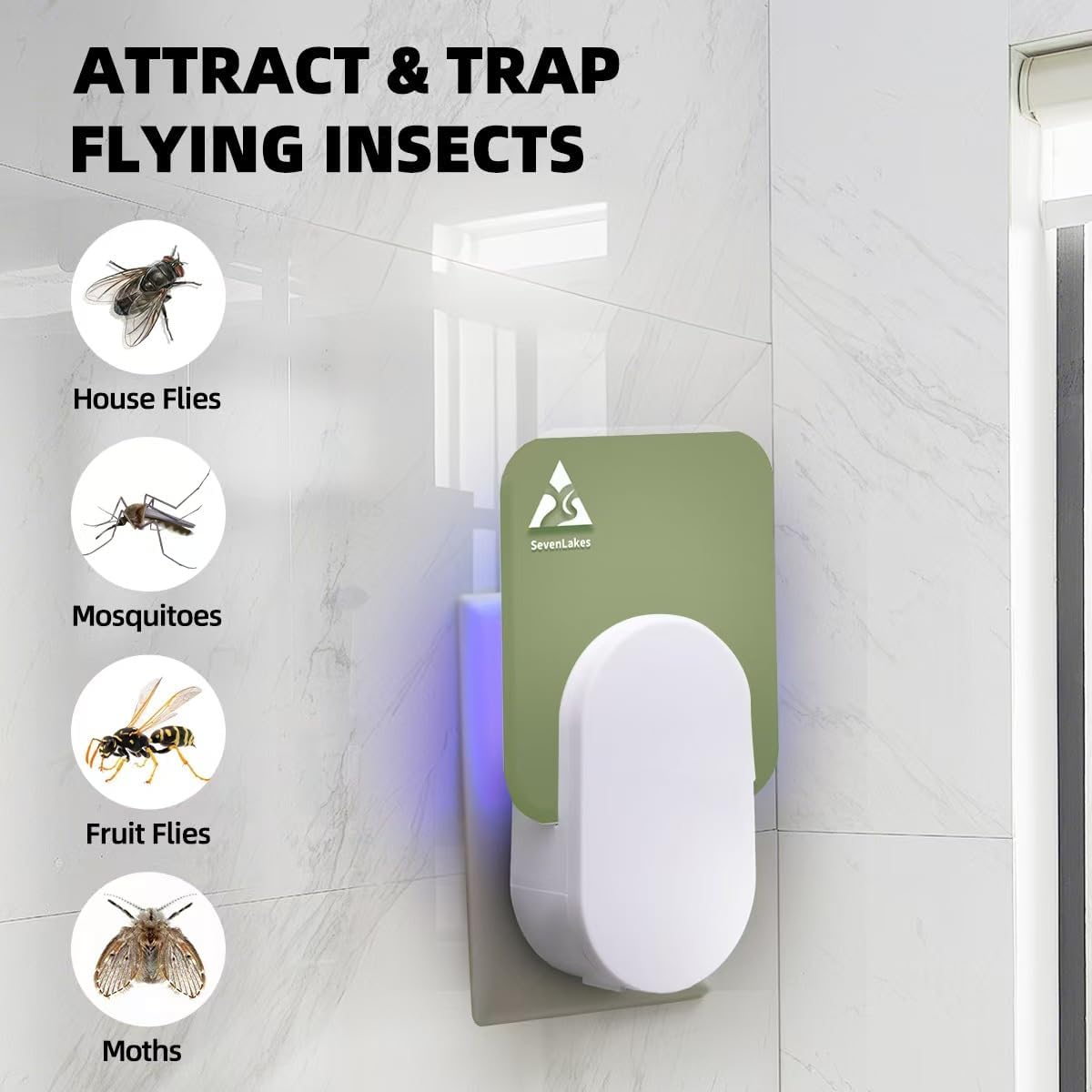 36 Pcs Sticky Refill Glue Cards, Compatible with Safer Home SH502, Dynatrap DT3005W-DS3, DT23005-06, Targets Moth, Fly, Mosquito, Gnat and More, Safe and Super Sticky (Matcha Green) WN420