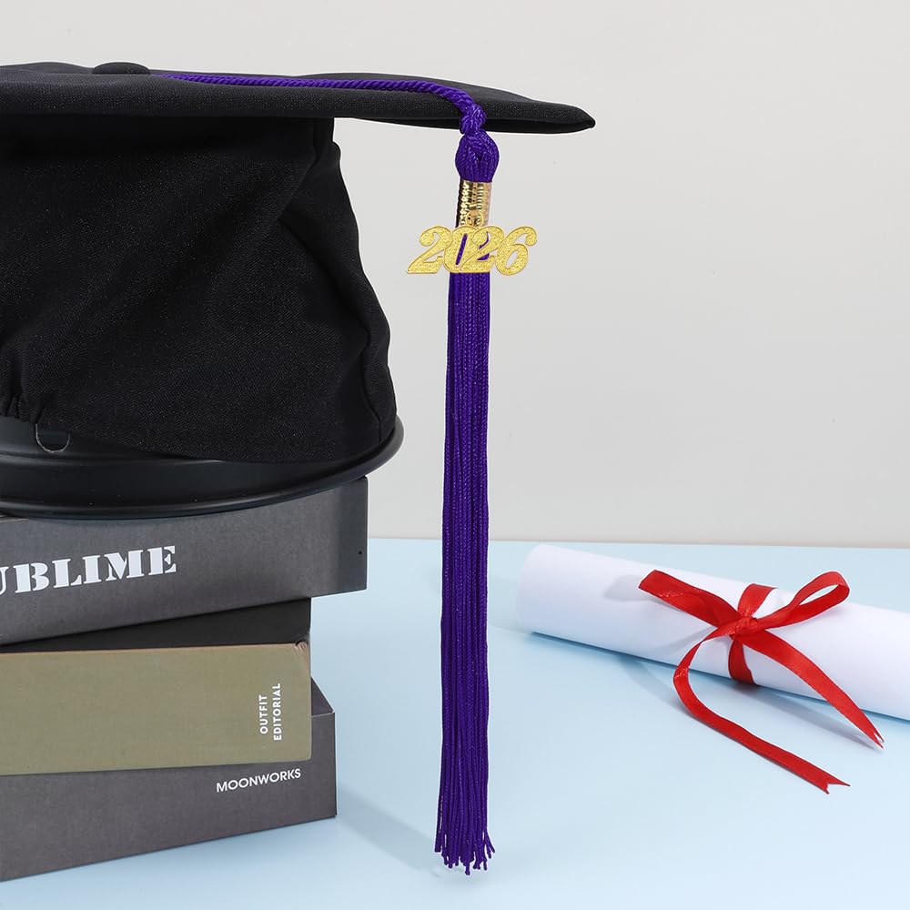 2026 Black Tassel Graduation with Charm,Graduation Cap Accessories,2026 Tassels for Caps Kindergarten Elementary School Middle School University Gifts for Students,Congrats Grad Ceremony Essentials BST220