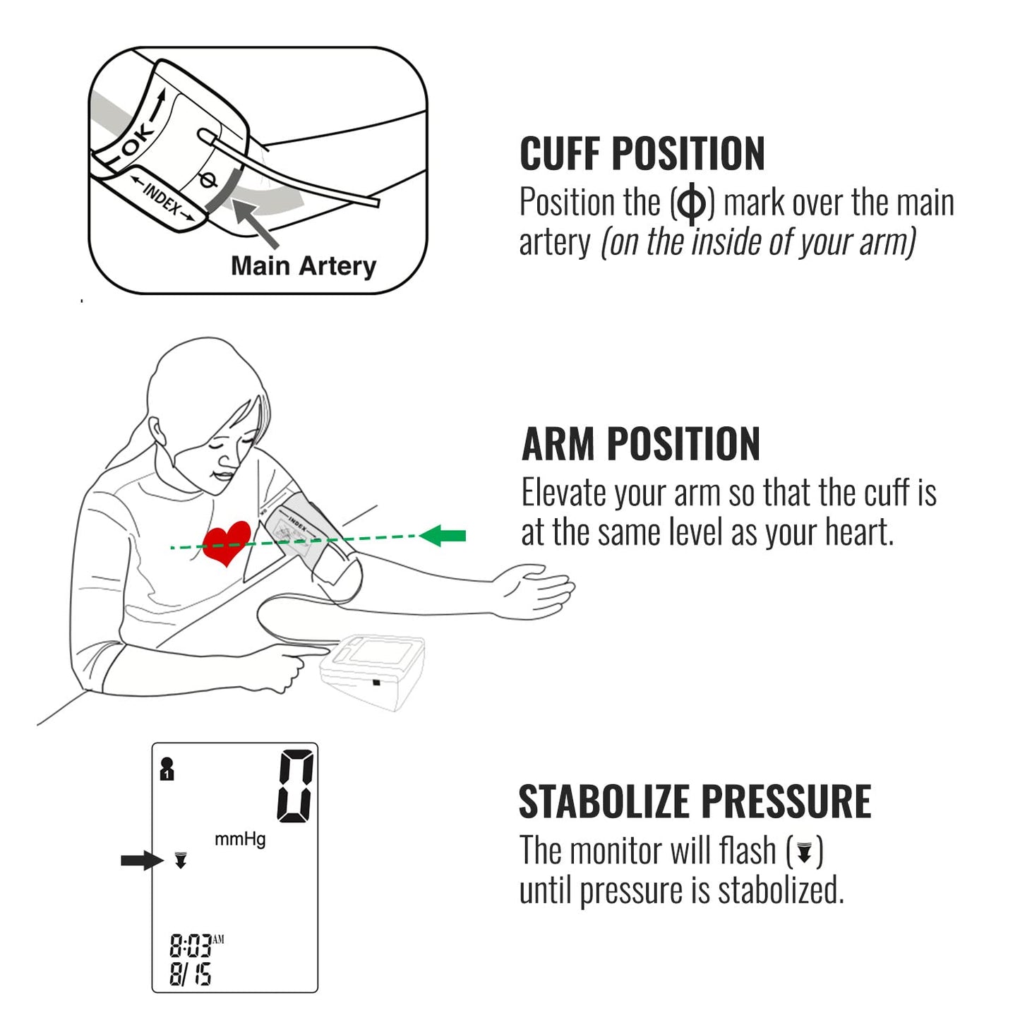 HealthSmart Digital Premium Blood Pressure Monitor with Automatic Upper Arm Cuff that Displays Blood Pressure, Pulse Rate and Irregular Heartbeat, Stores up to 120 Readings for 2 Users