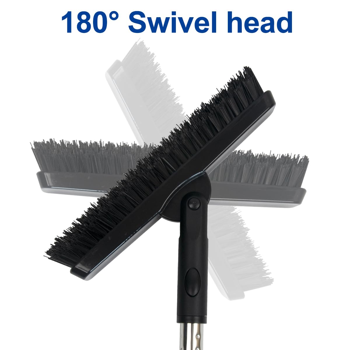 CELOX Heavy Duty Long Handle Scrub Brush, Tile Scrub Brush with Long Handle Stiff Bristles for Cleaning (Blue) BST326H