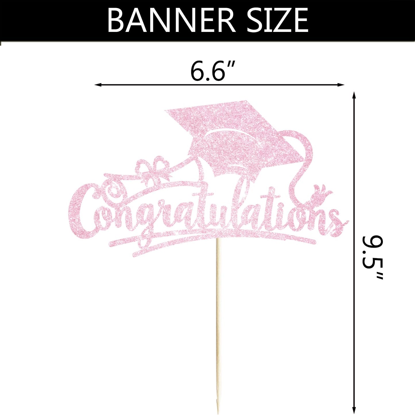 Congratulations 2026 Graduation Cake Topper Red Glittery Class of 2026 Cake Topper Congrats Grad Party Cake Decor for 2026 Senior High School College Grad Party Supplies Decorations BST220