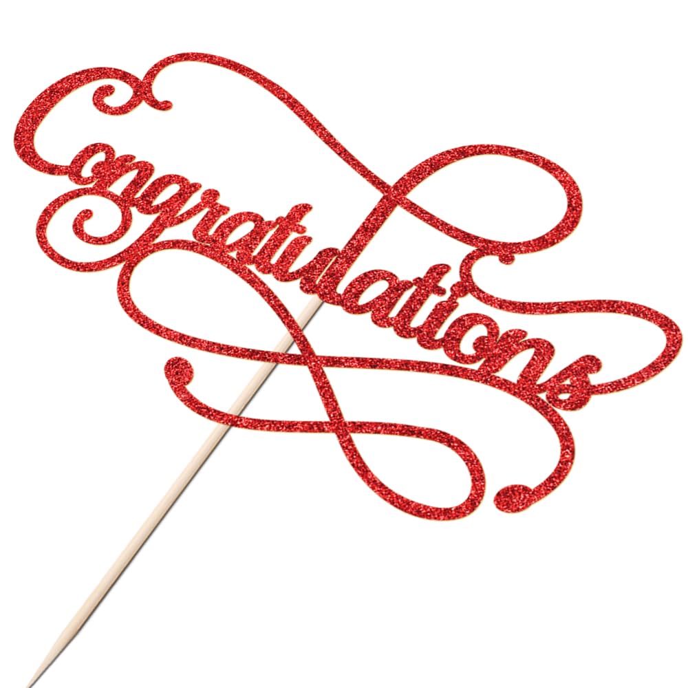Congratulations Cake Topper,Congratulations 2026 Graduation | Cake Topper,Graduation, Wedding, Retirement, Birthday, Anniversary, Celebration Party Decorations Supplies (Black Gold) BST202