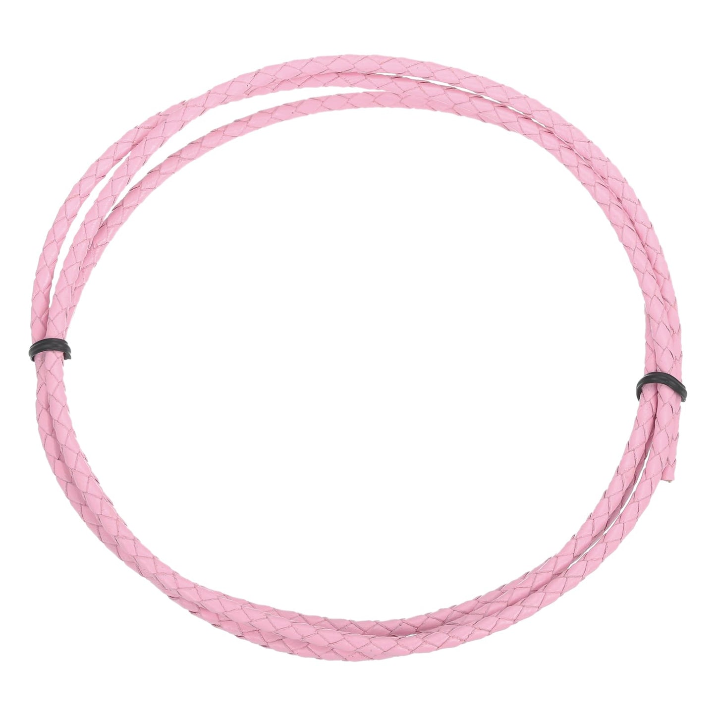 MECCANIXITY 1.1 Yards Bolo Tie Cord 6mm Diameter Round Braided Leather Strip 1 Meter Long for Bracelet Necklace Beading, Yellow WN420