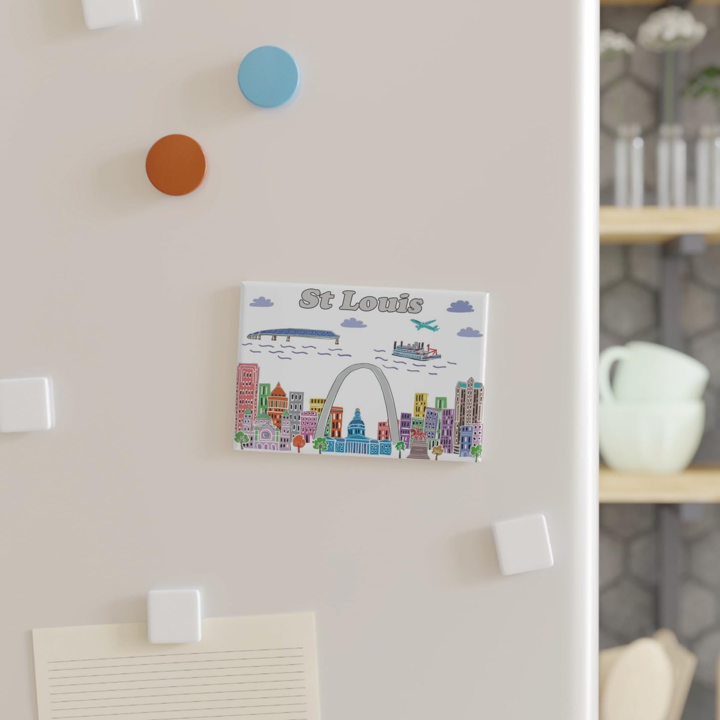 City Themed Artwork Magnet Collection by Beary Blu - Designed in The USA, Collectible Souvenirs Gifts 2.5" x 3.5" (Dallas) BST220