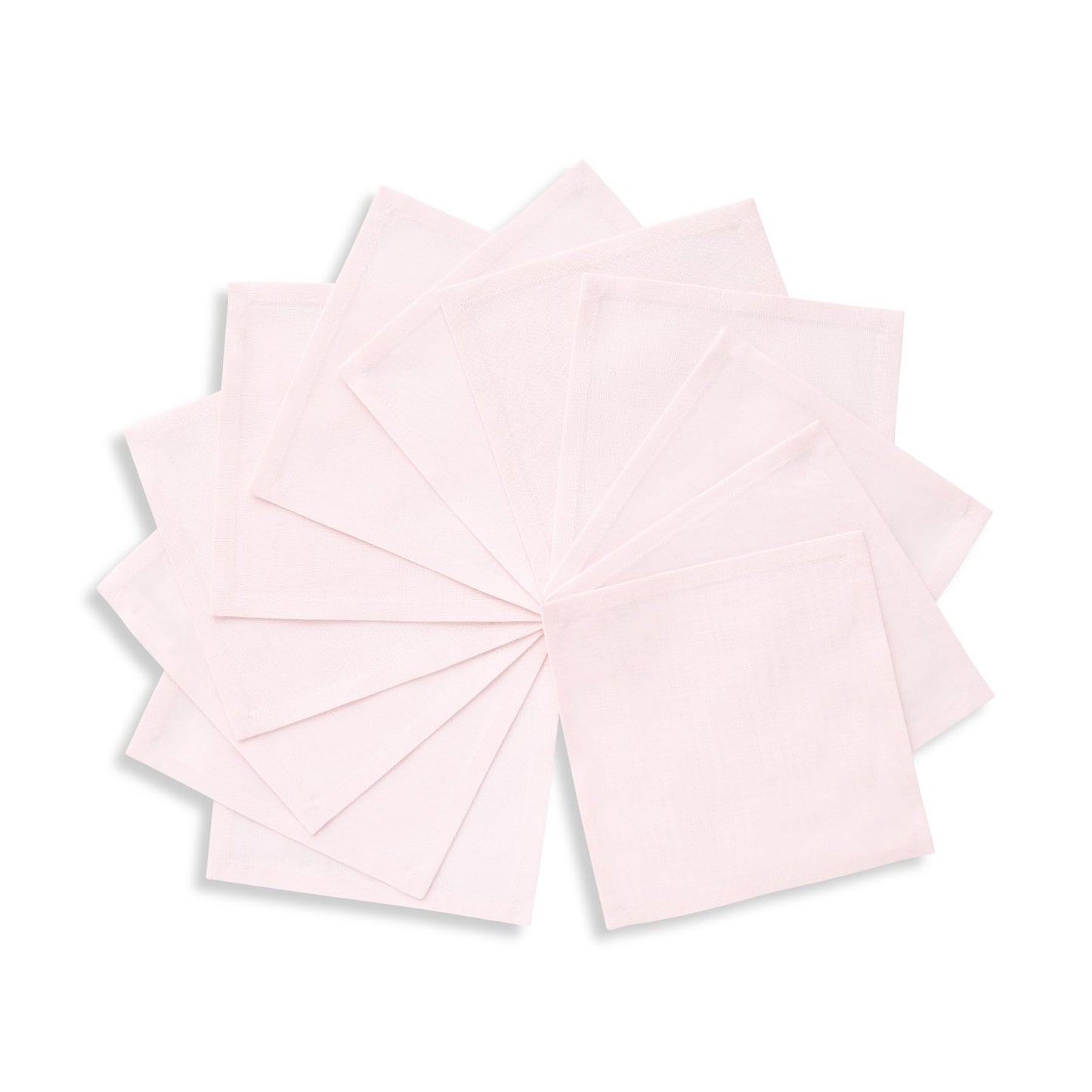 Solino Home Cotton Linen Cocktail Napkins Black, Dru 6 x 6 in, Set of 12 | Small Cloth Napkins for cocktails, coasters and appetizer serving | soft cotton linen weave, artisan crafted | fully washable BST326SOLH