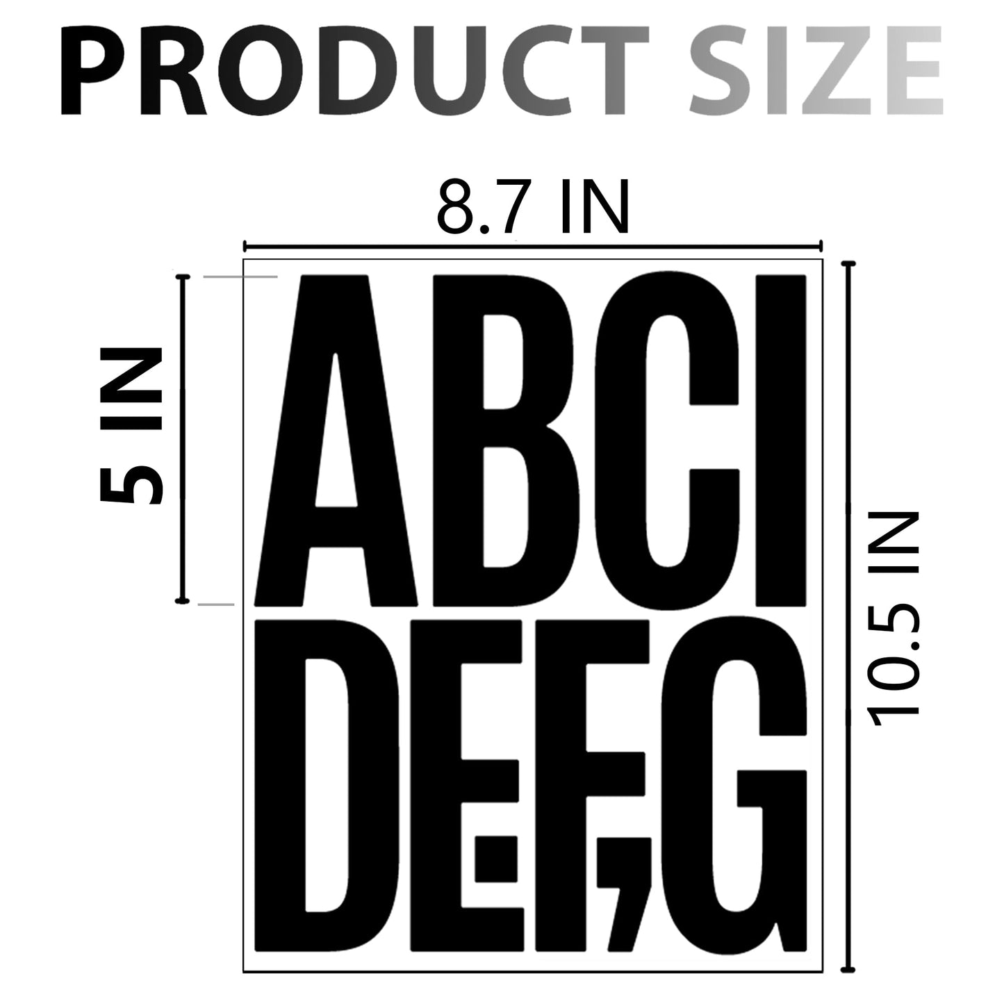 239Pcs 5 Inch Letters & Numbers Vinyl Stickers, 24 Sheets Durable Bulletin Board Letters - Easy Peel Self-Adhesive Decals for Classroom, Door & Window - Perfect for Bulletin Boards & Decor (Black) BST220