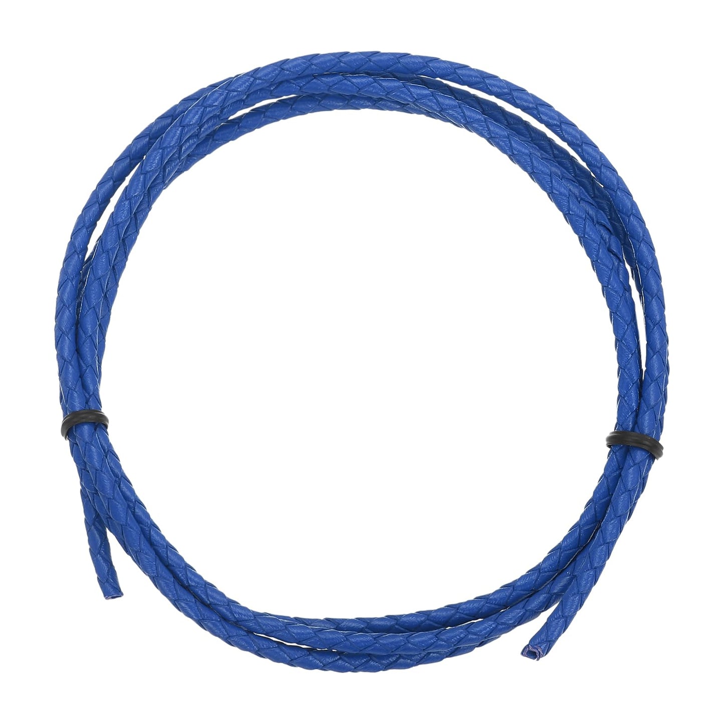 MECCANIXITY 1.1 Yards Bolo Tie Cord 6mm Diameter Round Braided Leather Strip 1 Meter Long for Bracelet Necklace Beading, Yellow WN420