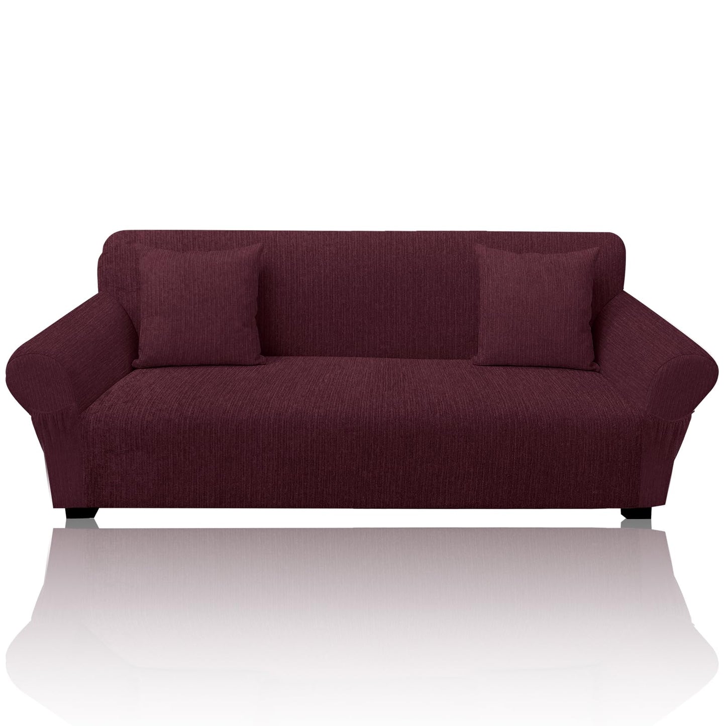 Sofa Slipcover with 2 Pillow Cover for 3 Cushion Couch, Non Slip Furniture Protector with Elastic Bottom, Washable Sofa Cover for Kids, Pets (Sofa, Navy) BST326H