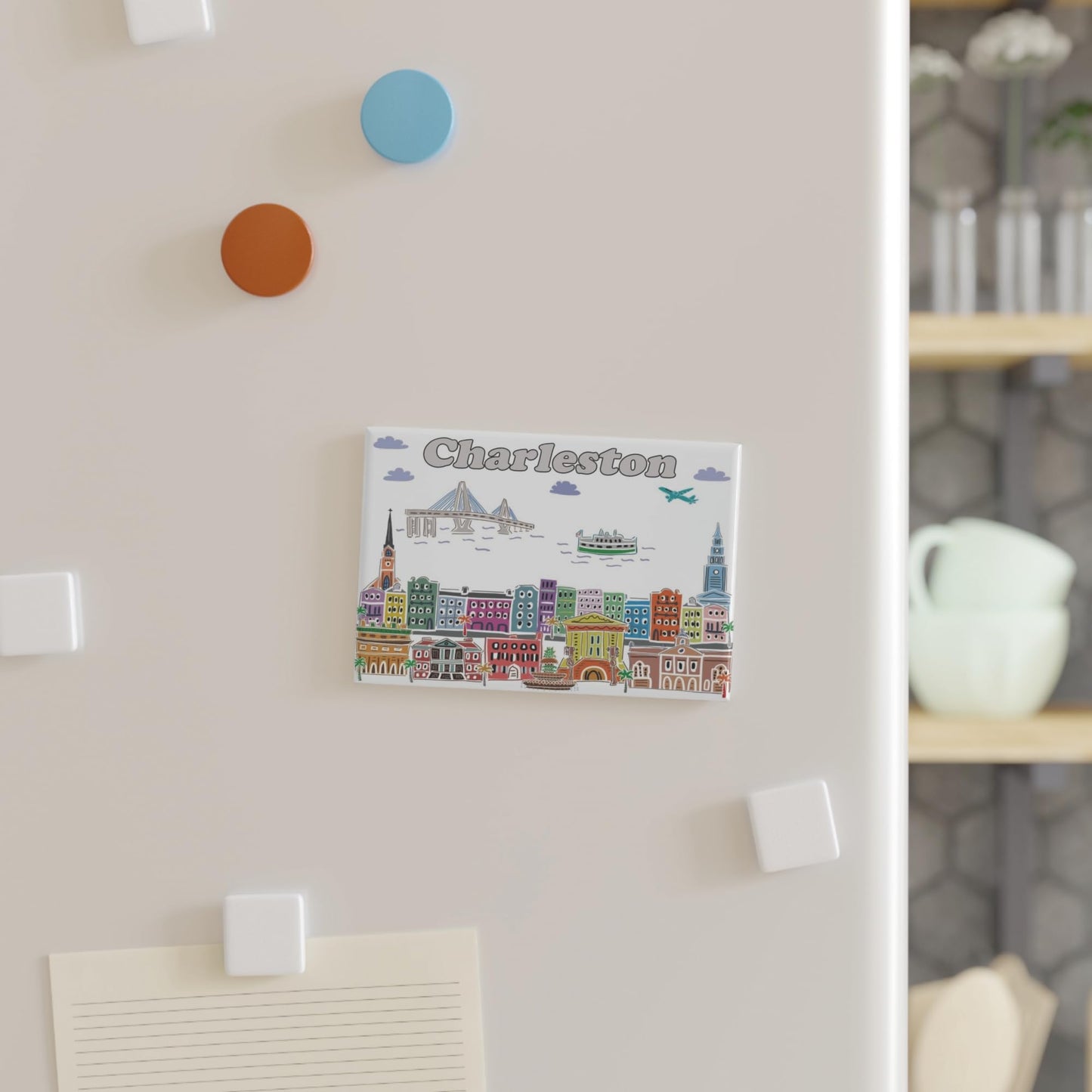 City Themed Artwork Magnet Collection by Beary Blu - Designed in The USA, Collectible Souvenirs Gifts 2.5" x 3.5" (Dallas) BST220