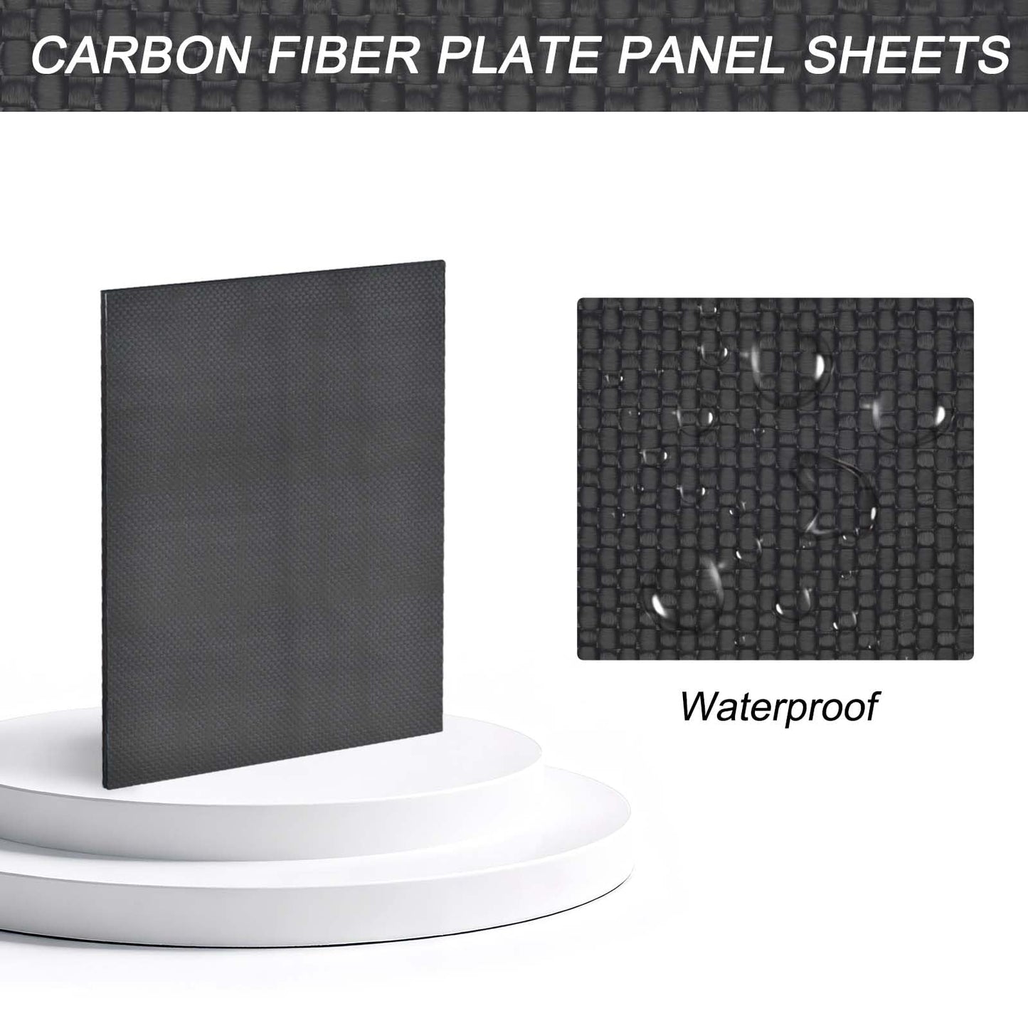 uxcell Carbon Fiber Plate Panel Sheets 250mm x 200mm x 0.5mm Laminate Plate Carbon Fiber Board (Plain Glossy) WN420