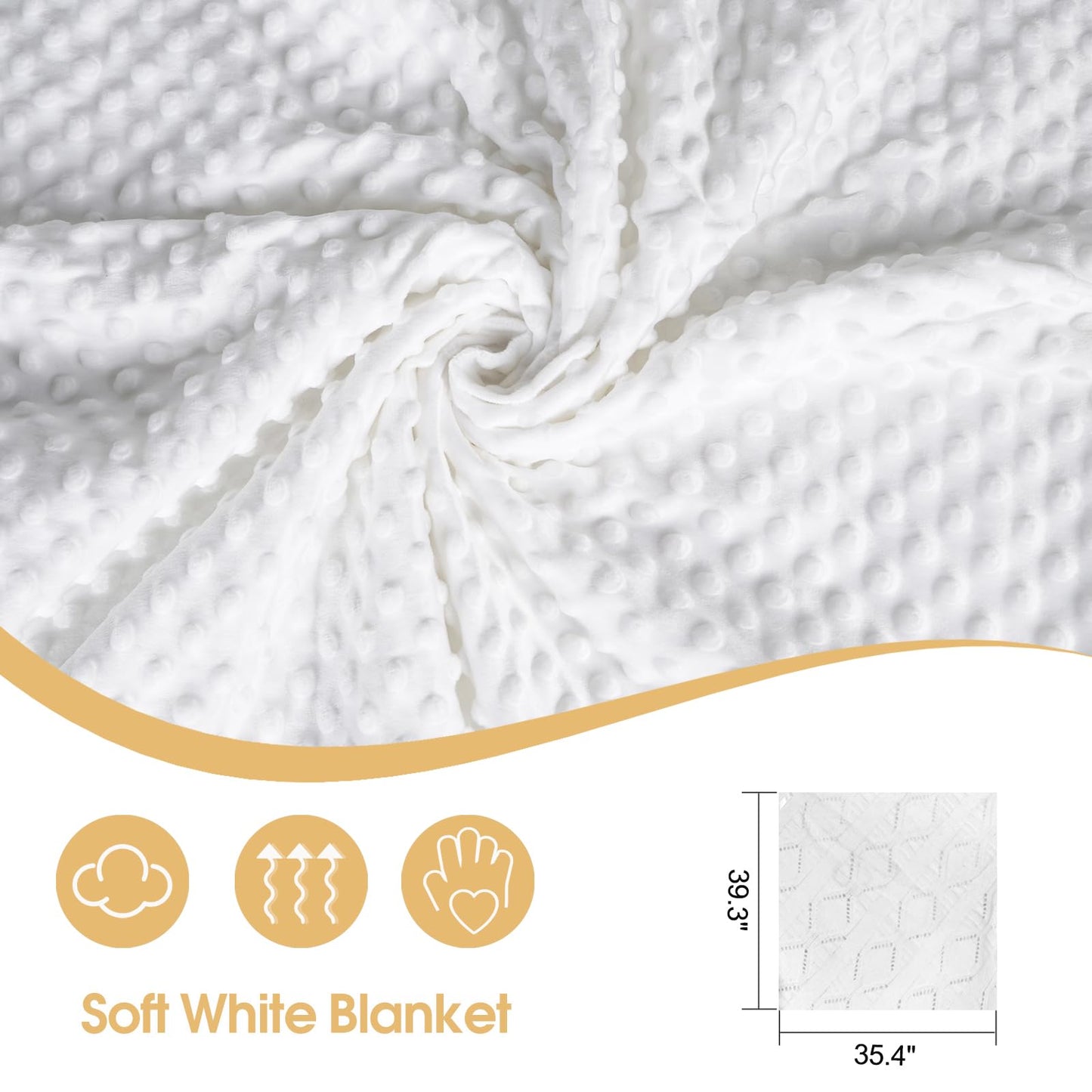 Baby Blanket White Baptism Gifts for Girl Boys First Communion Christening Christian Gifts for Kids White Soft Crochet Knitted Towel BST326H