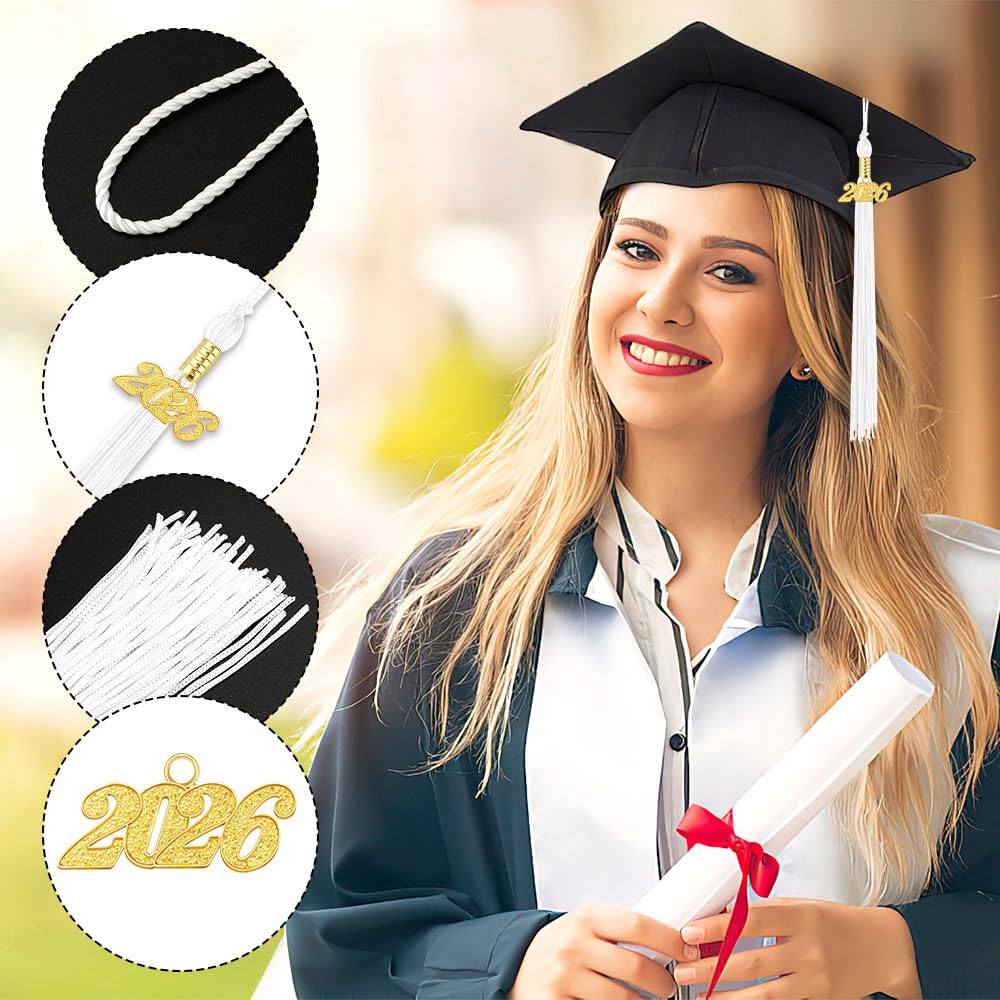 2026 Tassel Graduation 2 Pcs, 2026 Tassel Charm, Green Tassels, Graduation Cap Tassels 2026, Grad Cap Accessories for Graduate Hat Ceremonies Memorial Graduations Decorations BST220