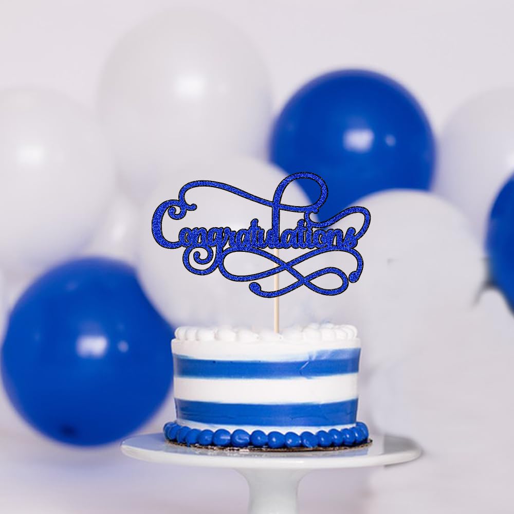 Congratulations Cake Topper,Congratulations 2026 Graduation | Cake Topper,Graduation, Wedding, Retirement, Birthday, Anniversary, Celebration Party Decorations Supplies (Black Gold) BST202