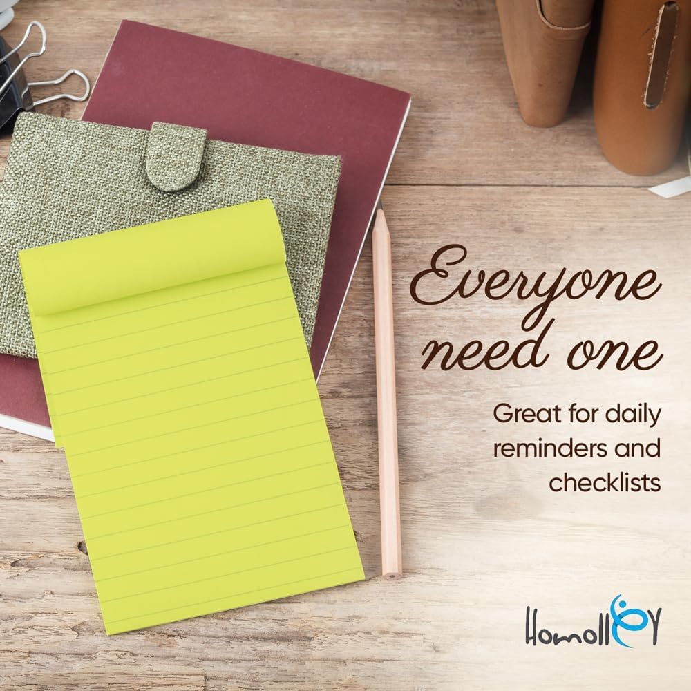 12 Pack Lined Sticky Notes 4x6 Inch – Large Ruled Self-Stick Note Pads (720 Sheets Total, 8 Bright Colors) with Strong Adhesive for Office, School & Home Use WN420