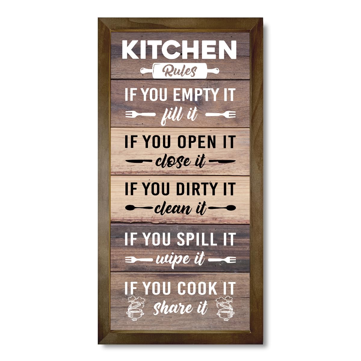 Rustic & Funny Bathroom Signs - Western & Farmhouse Bathroom Rules Wall Decor E1 BST202