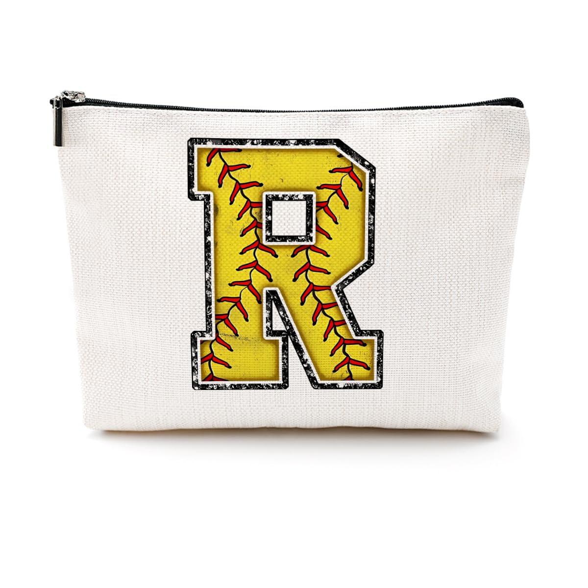 Soccer Gifts Initial Makeup Bag Soccer Girl Gifts Cosmetic Bag Letter D | Monogrammed Zipper Pouch Soccer Accessories for Girls Women Player Coaches Friend Graduation Birthday Gifts BST202