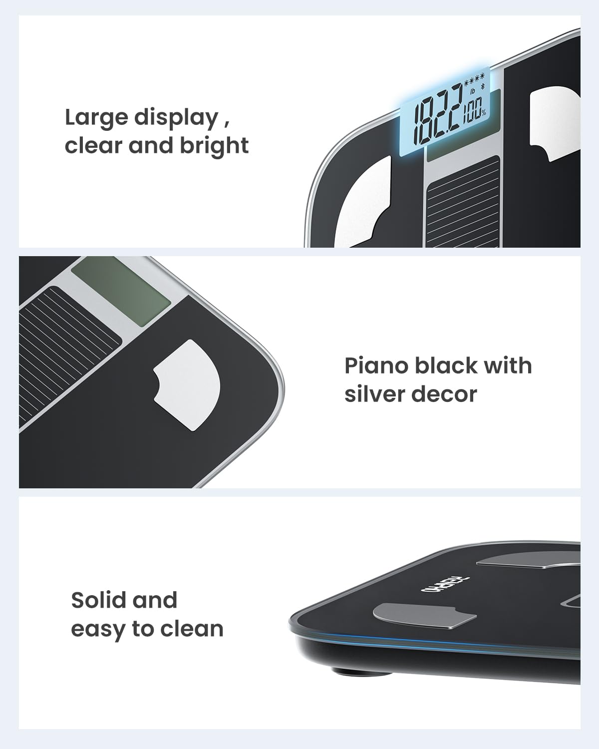 RENPHO Smart Scale for Body Weight, FSA&HSA Eligible, Bathroom Digital Scale with BMI, Body Fat, Bluetooth Fitness Equipment Sync with Apps, Accurate for Weight Loss, Home Use, 400 lbs - Elis 1