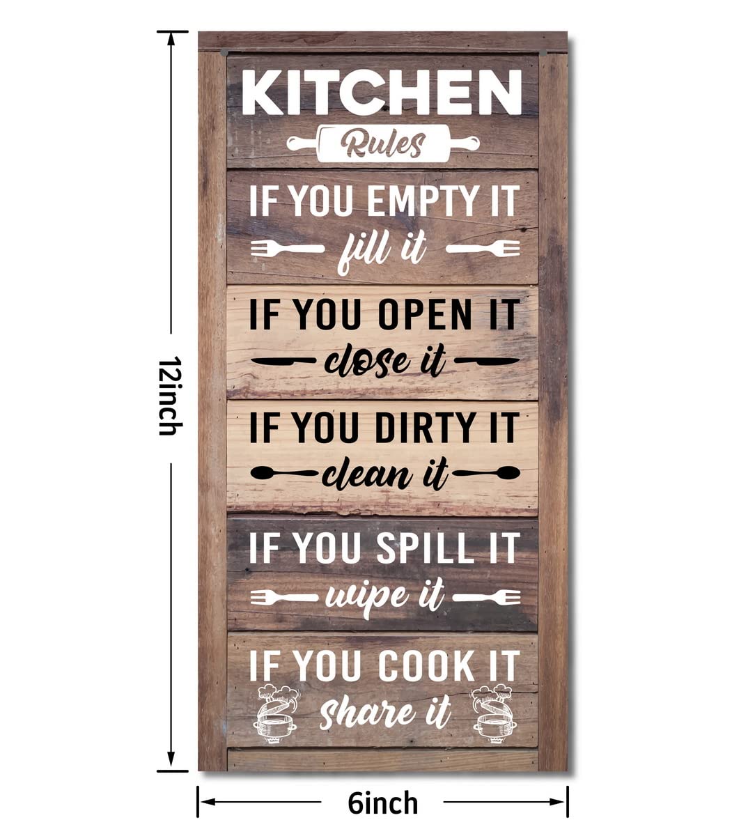 Rustic & Funny Bathroom Signs - Western & Farmhouse Bathroom Rules Wall Decor E1 BST202