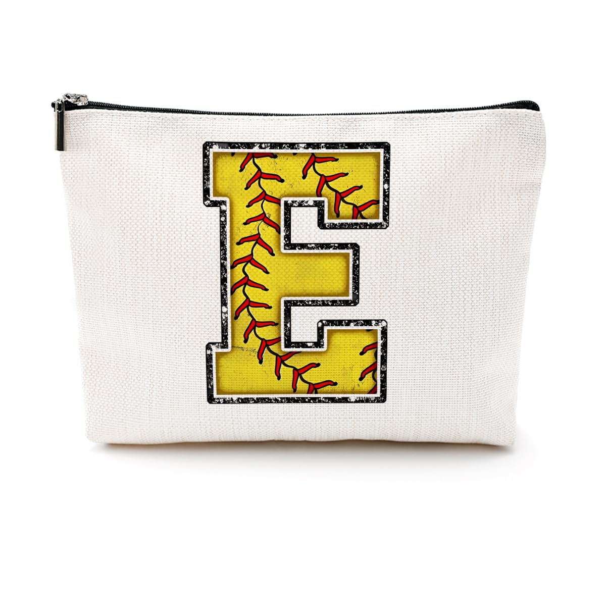 Soccer Gifts Initial Makeup Bag Soccer Girl Gifts Cosmetic Bag Letter D | Monogrammed Zipper Pouch Soccer Accessories for Girls Women Player Coaches Friend Graduation Birthday Gifts BST202
