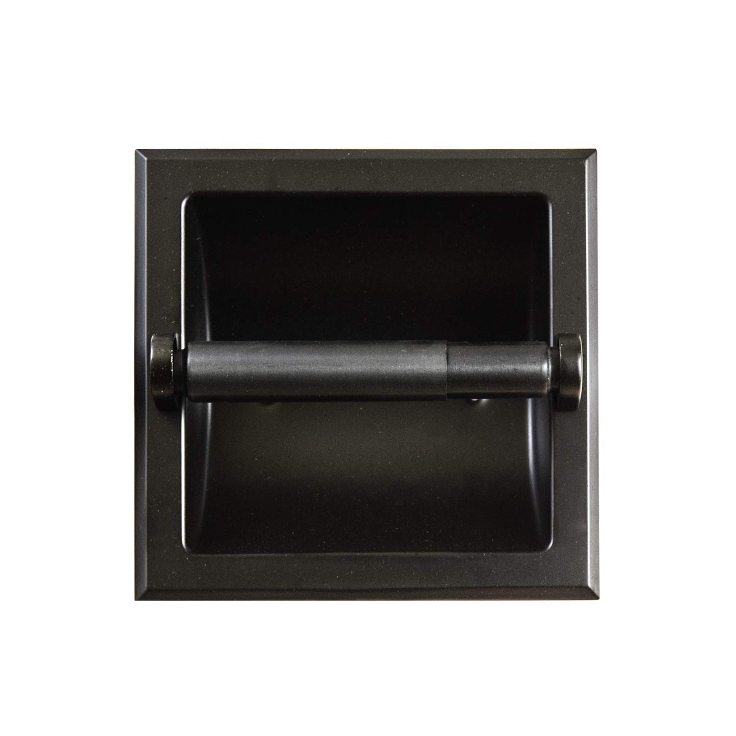 SENTO Recessed Gold Toilet Paper Holder, Wall Mounted Heavy Duty Metal Toilet Paper Roll Holder with Rear Mounting Bracket, in Wall, Easy Installation, Satin Brass BST220
